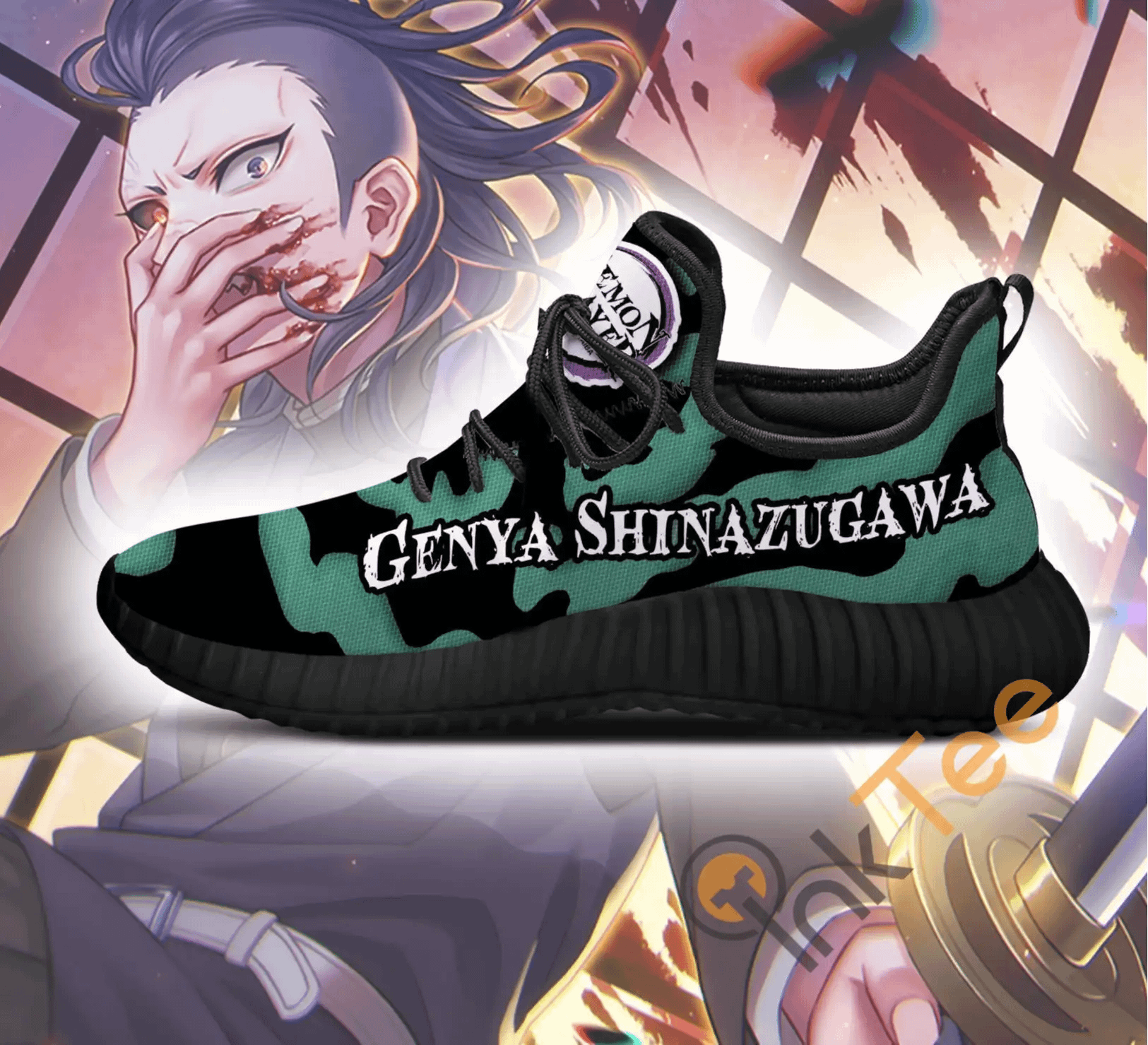 Inktee Store - Demon Slayer Genya Shinazugawa Custom Anime Amazon Reze Shoes Image
