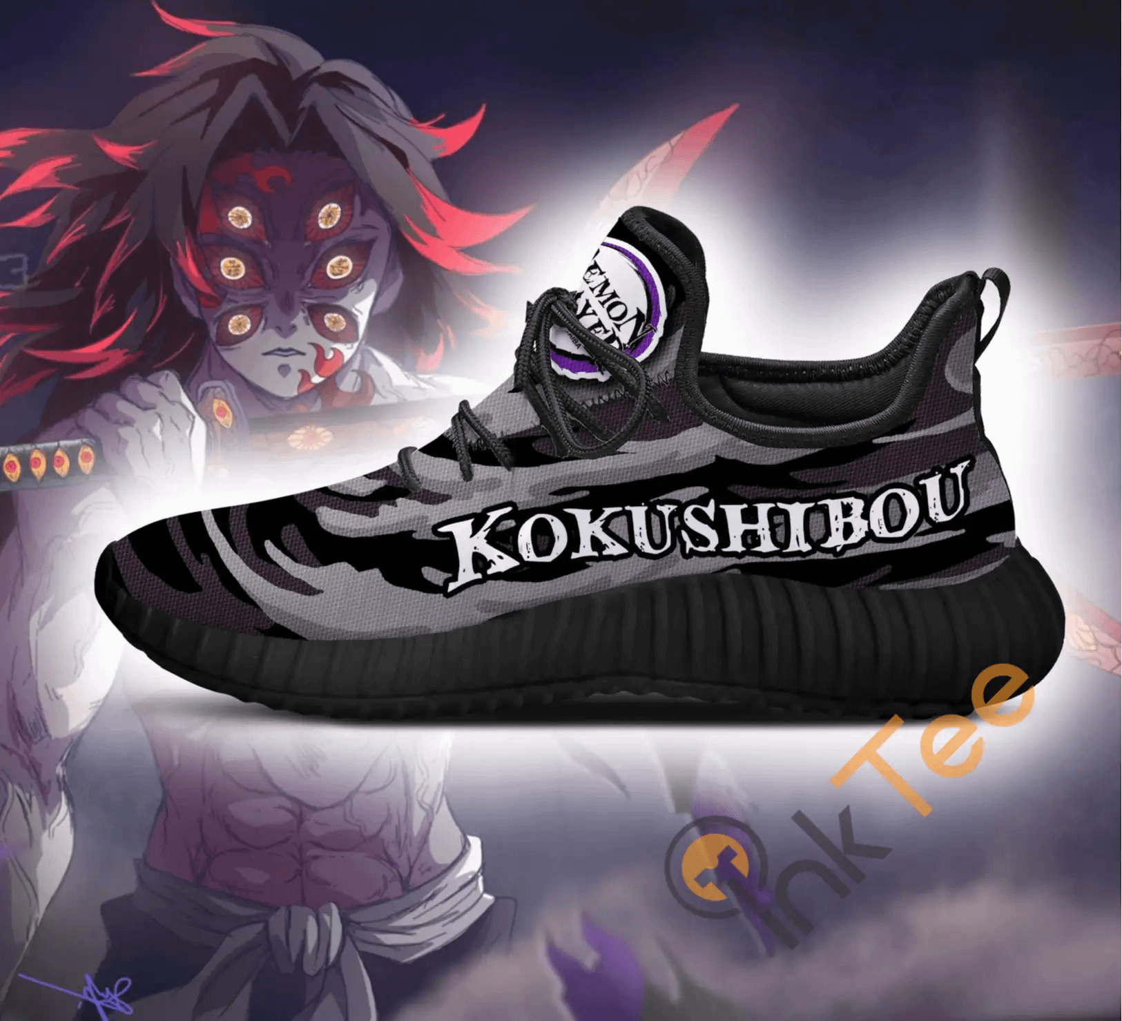 Inktee Store - Demon Slayer Kokushibou Custom Anime Amazon Reze Shoes Image