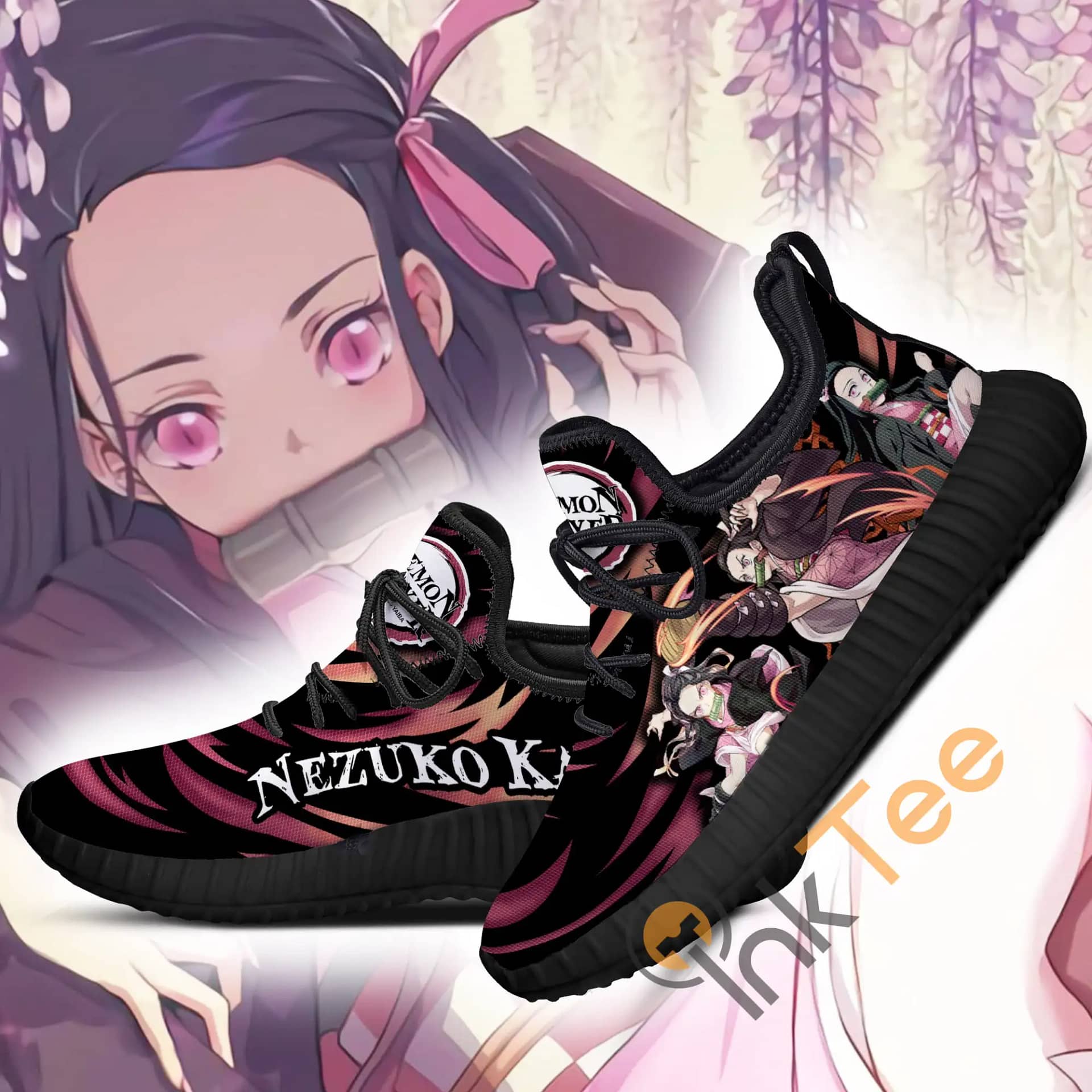 Inktee Store - Demon Slayer Nezuko Kamado Custom Anime Amazon Reze Shoes Image