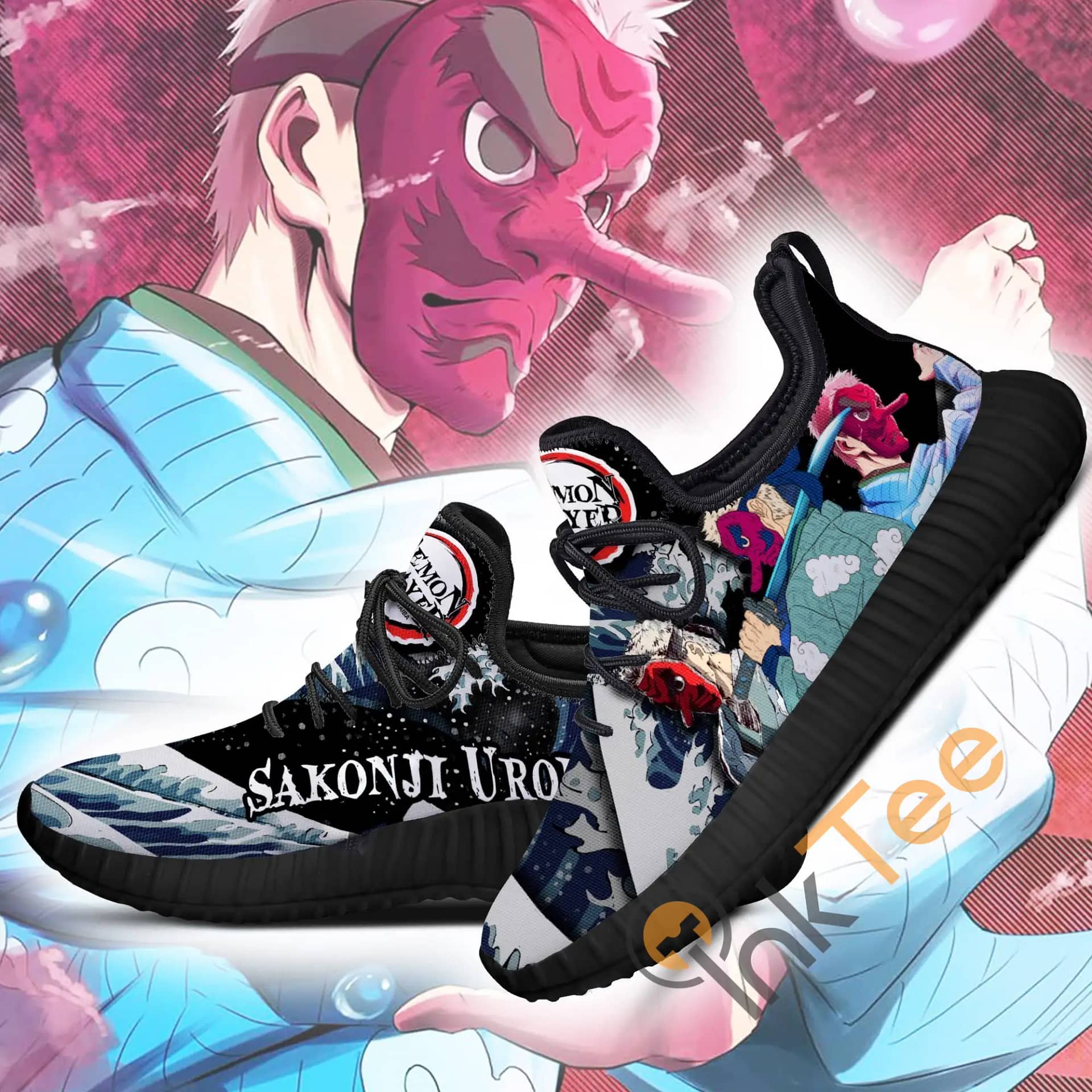 Inktee Store - Demon Slayer Sakonji Urokodaki Custom Anime Amazon Reze Shoes Image