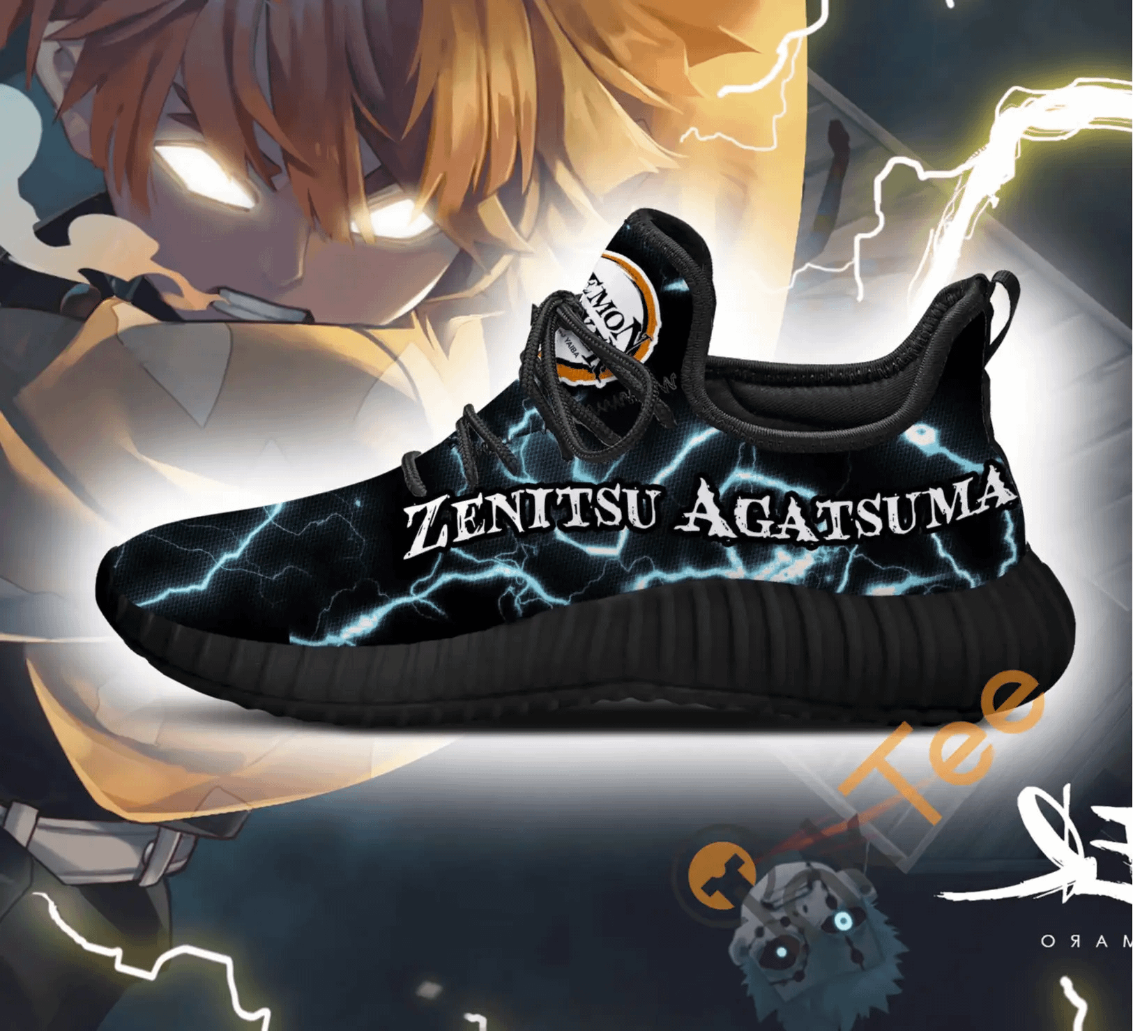 Inktee Store - Demon Slayer Zenitsu Agatsuma Custom Anime Amazon Reze Shoes Image