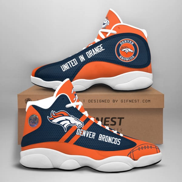 Denver Broncos Custom No47 Air Jordan Shoes