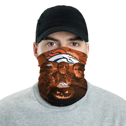 Denver Broncos Horror Team Halloween Neck Gaiter Bandana No1921 Face Mask