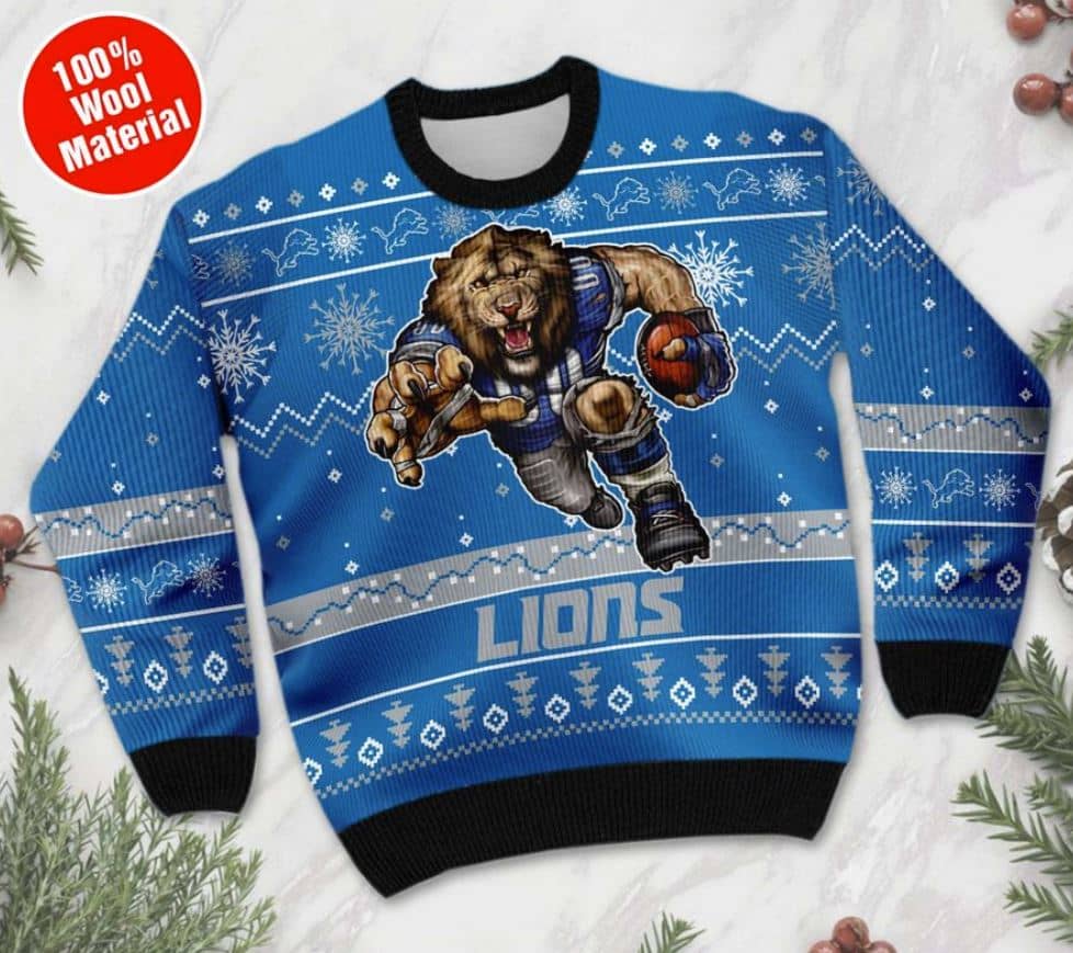 Inktee Store - Detroit Lions Ugly Christmas Sweater Image