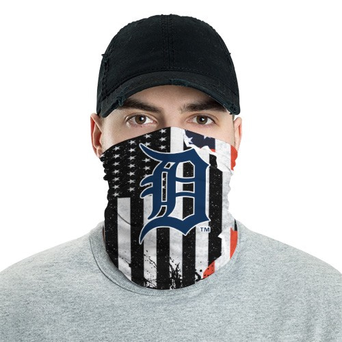 Detroit Tigers 9 Bandana Scarf Sports Neck Gaiter No2028 Face Mask