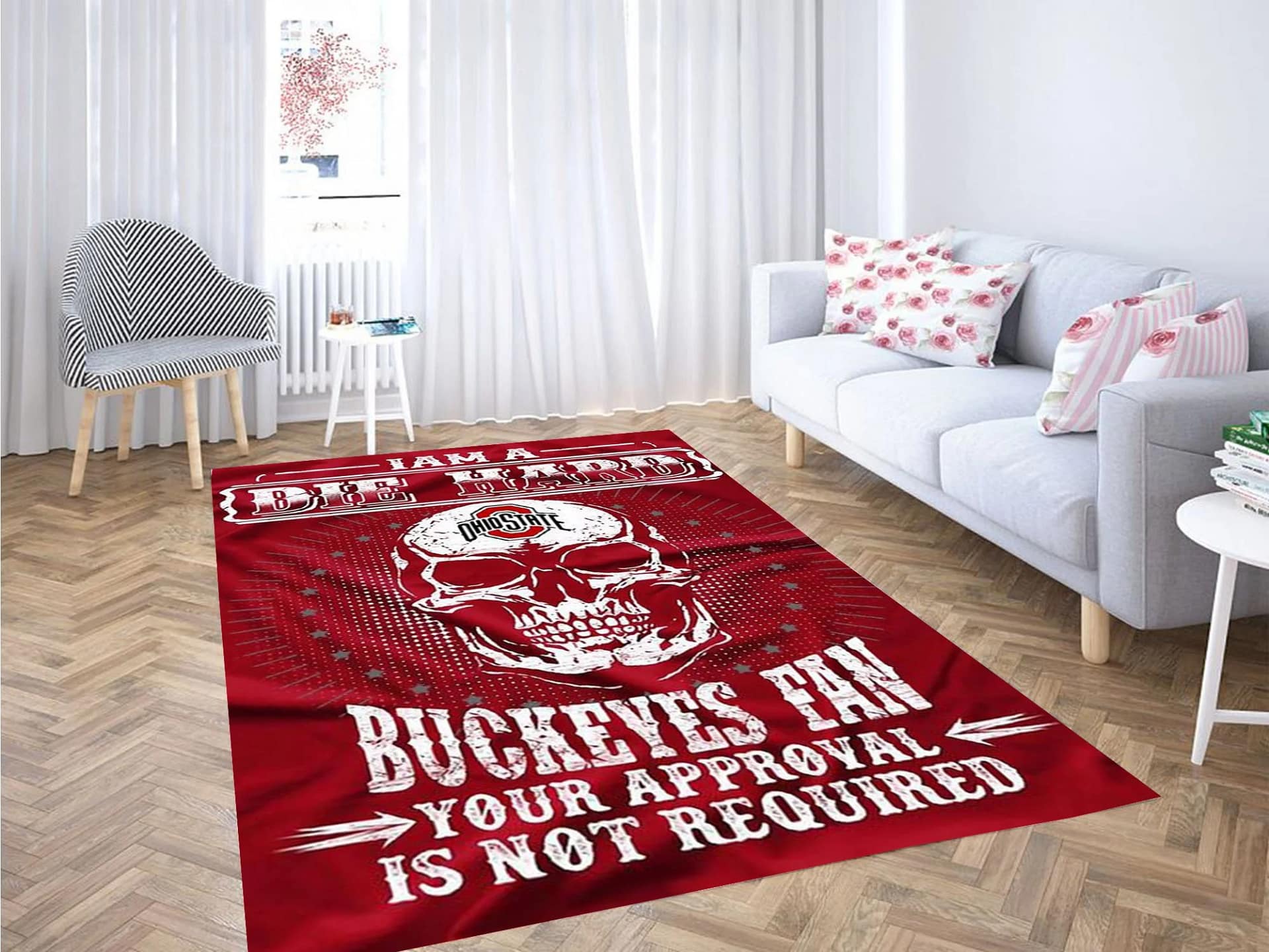Die Hard Iam Buckeyes Fan Carpet Rug