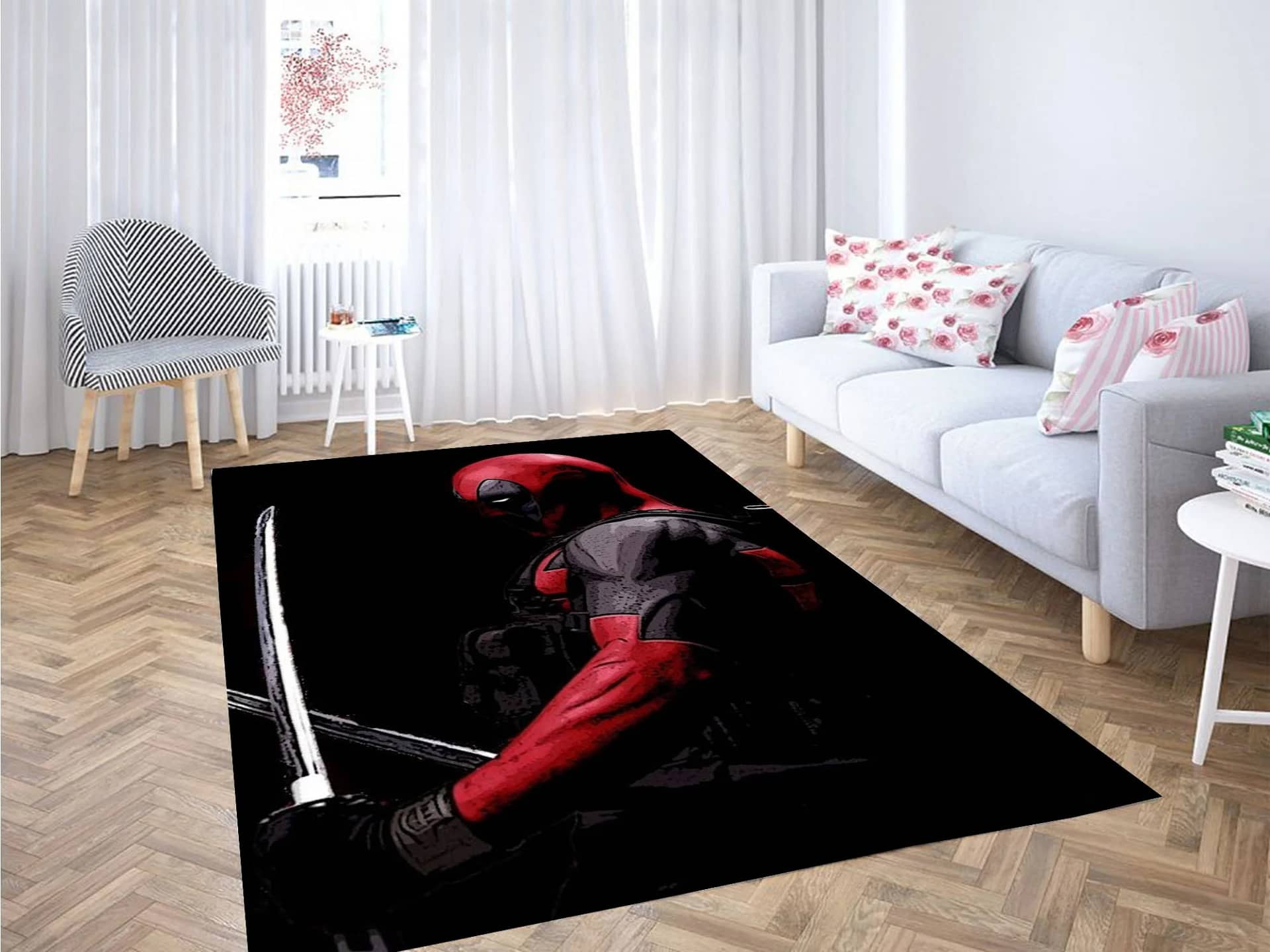 Digital Painting Deadpool Carpet Rug