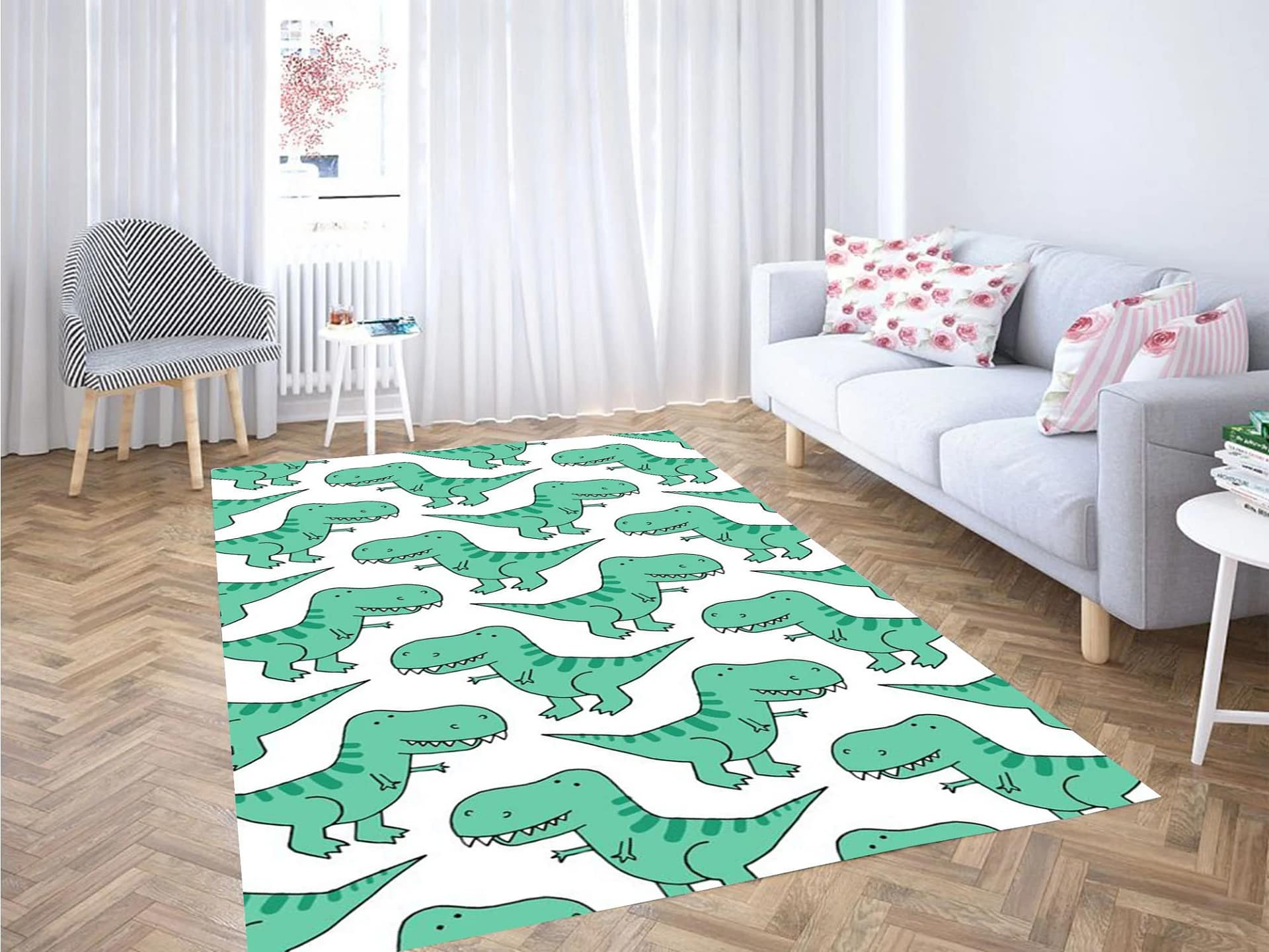 Dinosaur Background Carpet Rug