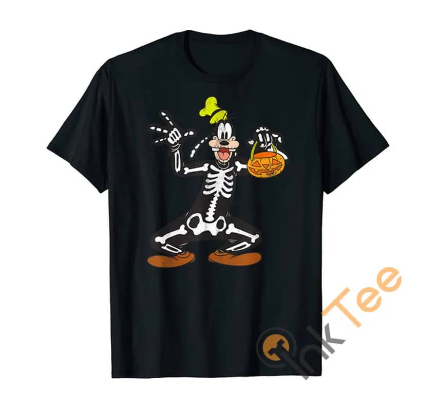 Disney Goofy Skeleton Halloween Men'S T Shirt