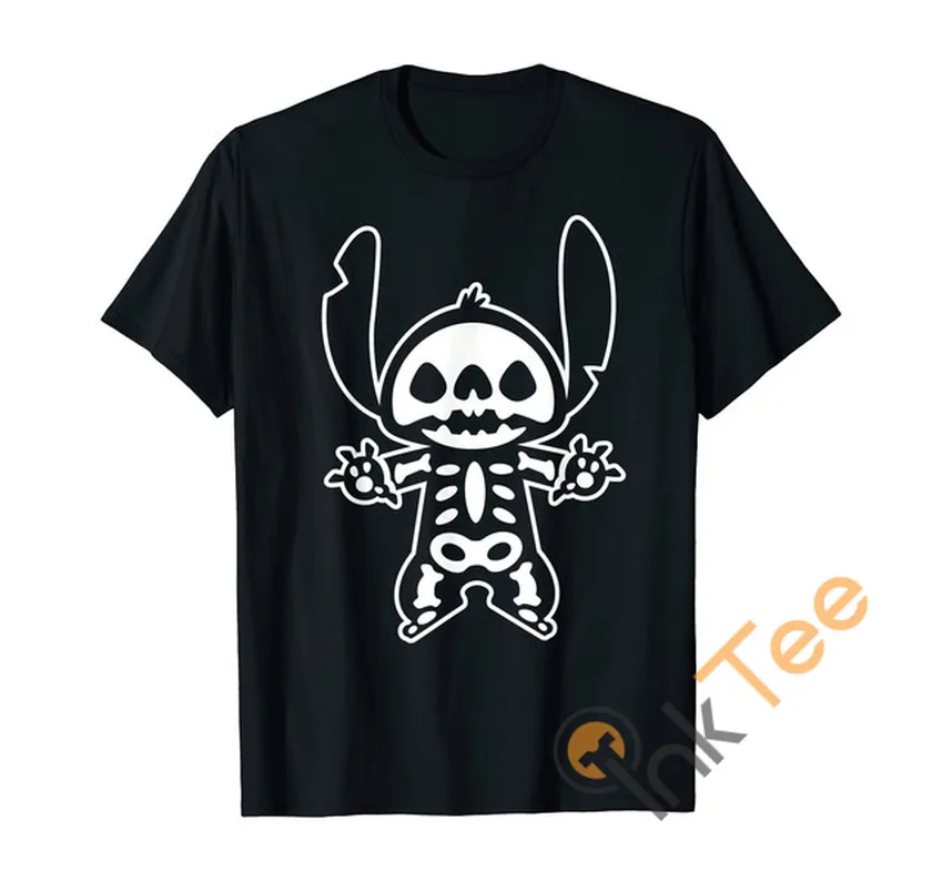 Disney Stitch Halloween Skeleton Men'S T Shirt