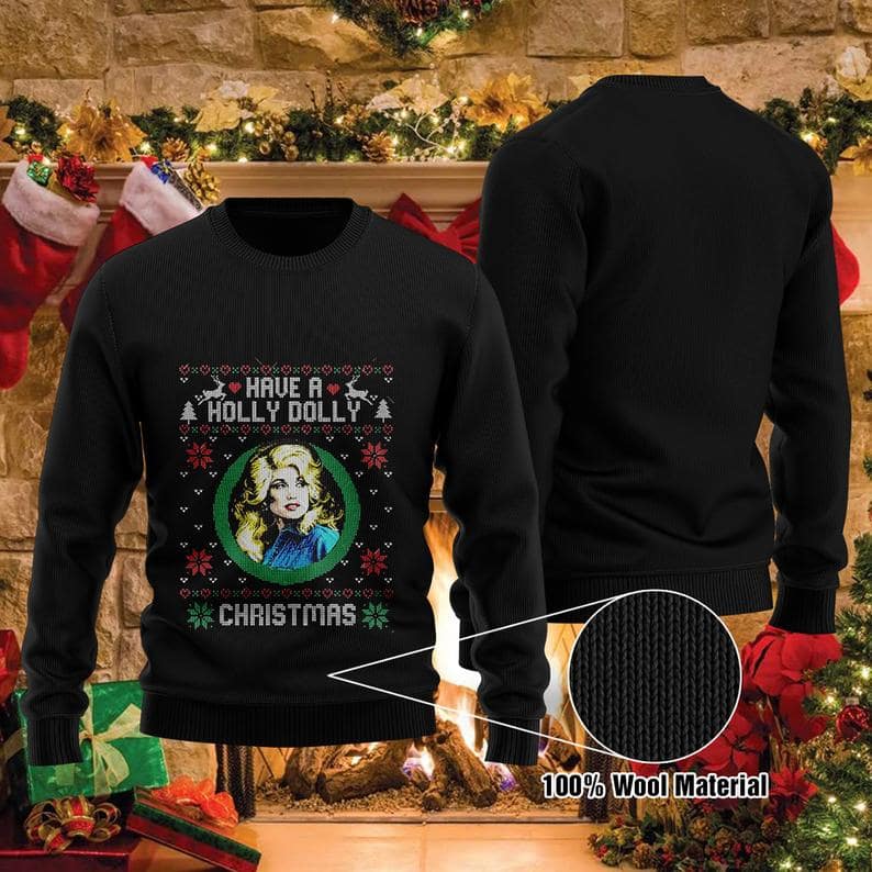 Dolly Parton Christmas Unisex Heavy Blend Crewneck Ugly Sweater