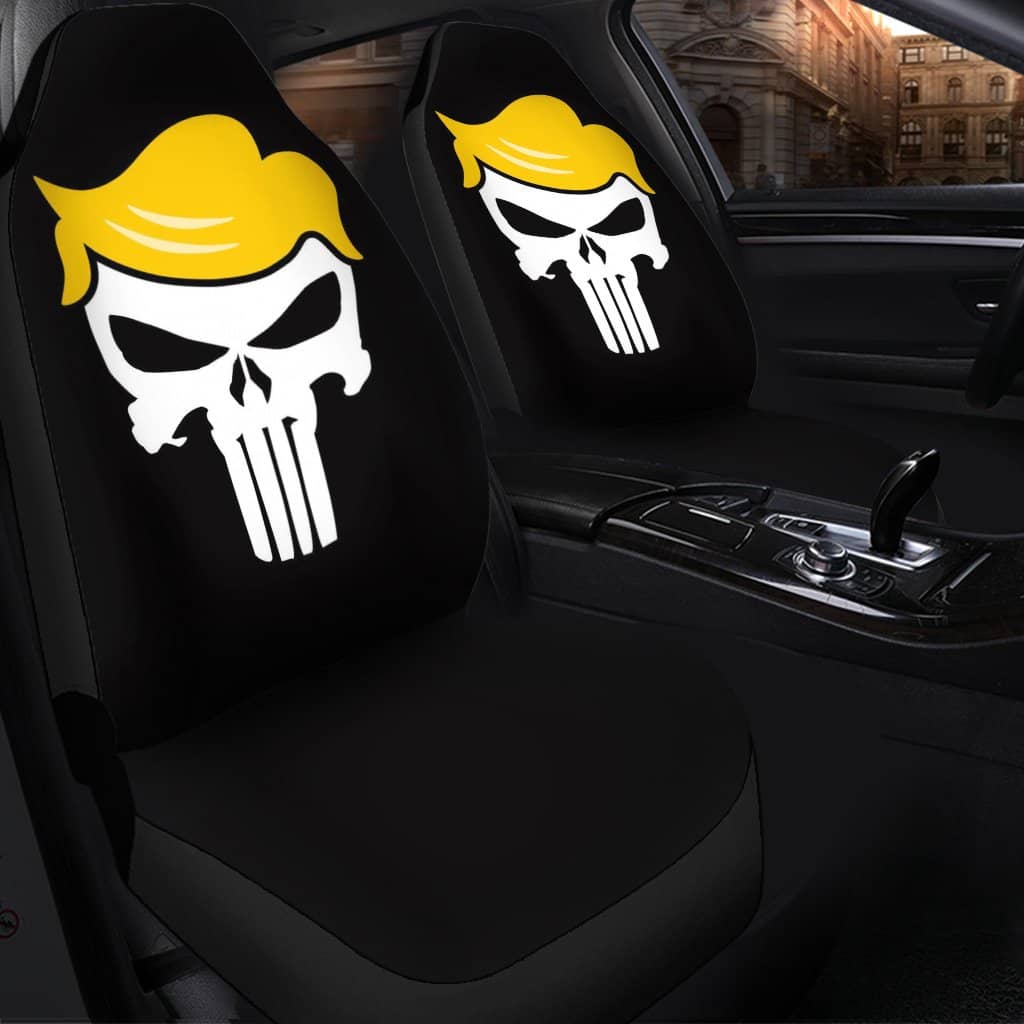 Donald Trump Skull  Fun Cute Car Decor Accessories Car Seat Covers