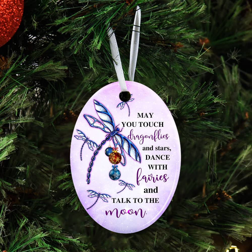 Dragonflies Ceramic Star Ornament Personalized Gifts