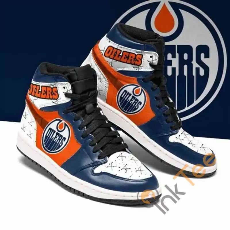 Edmonton Oilers Ice Hockey Custom It794 Air Jordan Shoes