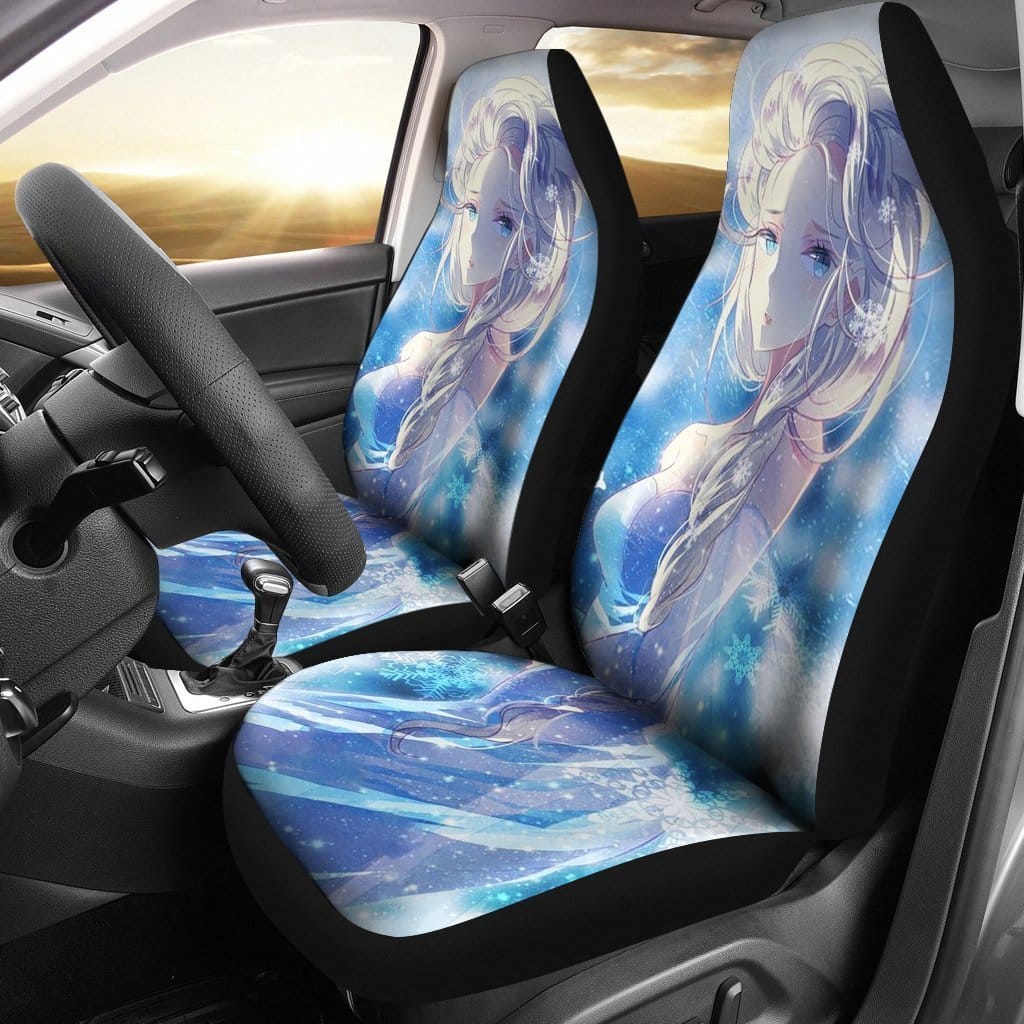 Elsa Art Disney Princess Frozen Cartoon Car Seat Covers