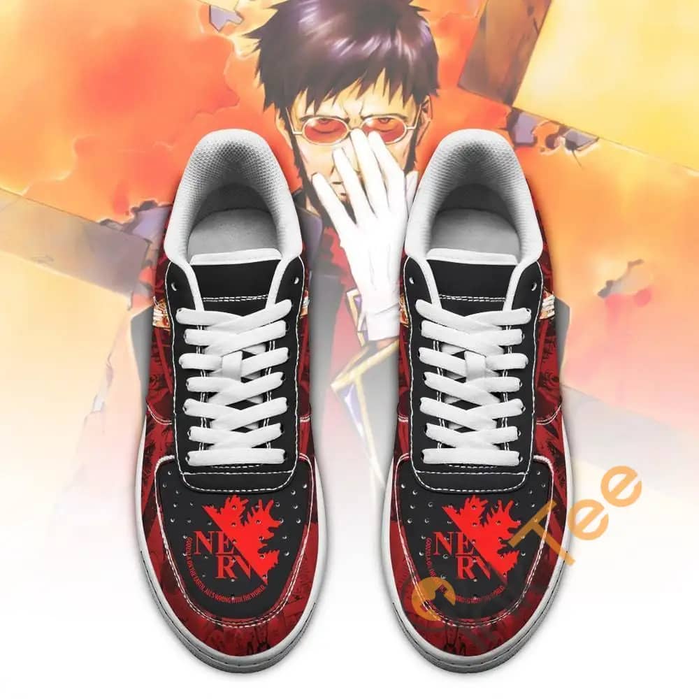Evangelion Gendo Ikari Neon Genesis Evangelion Amazon Nike Air Force Shoes