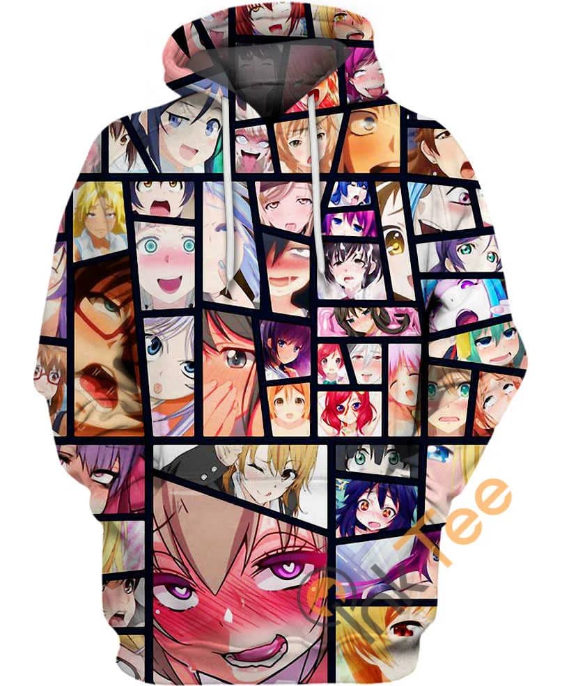 Expressive Faces Ahegao Amazon Best Selling Hoodie 3D