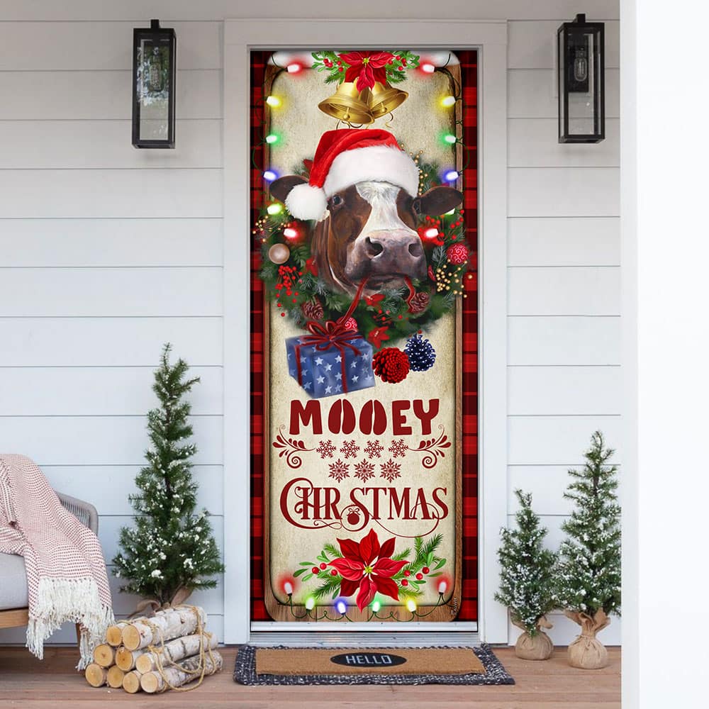 Farm Cattle Mooey Christmas Door Cover