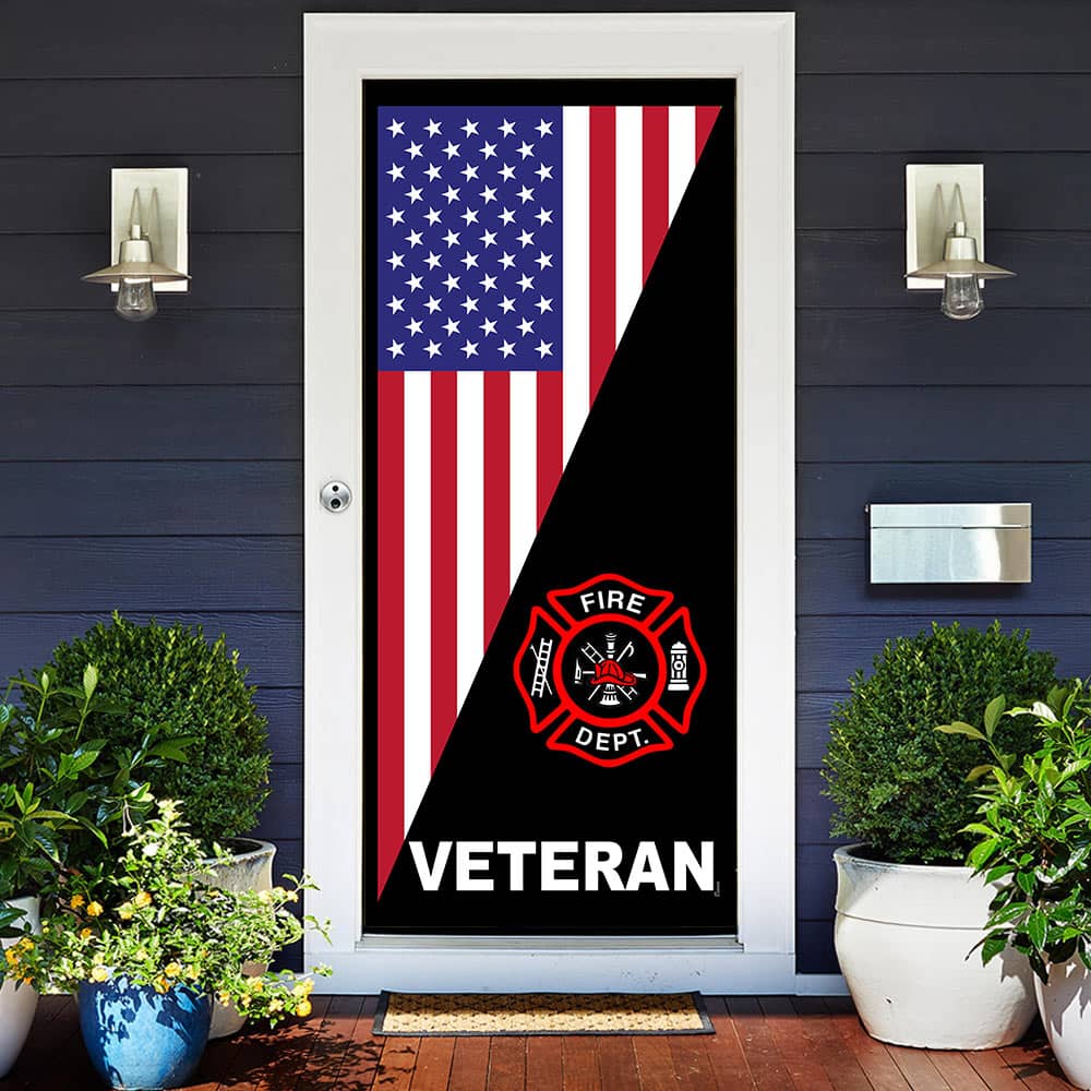 Inktee Store - Firefighter Veteran Door Cover Image