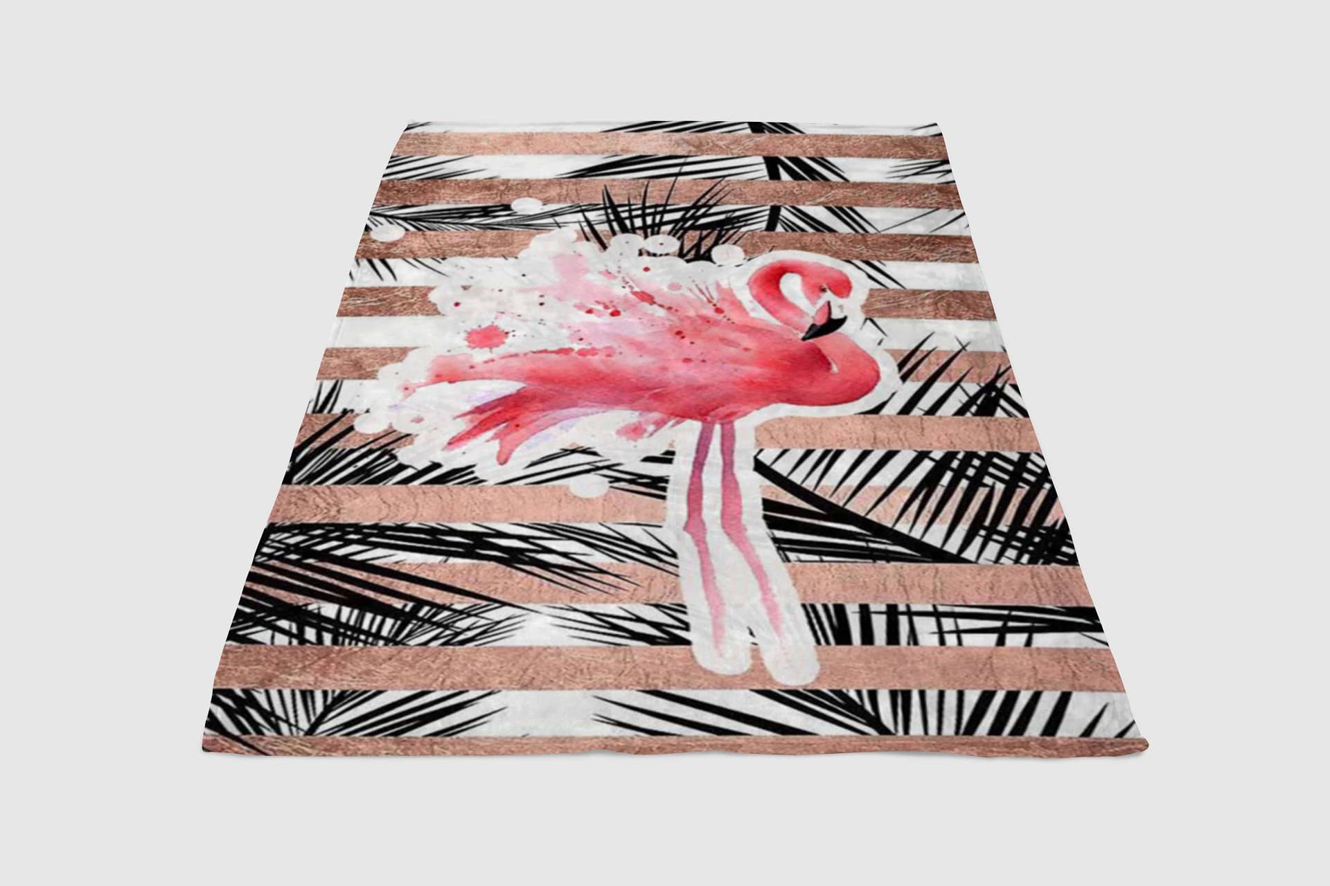 Flamingo Background Fleece Blanket