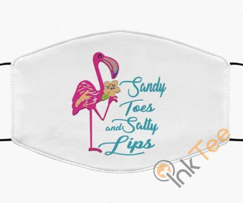 Flamingo Sandy Toes And Salty Lips Handmade Anti Droplet Filter Cotton Face Mask