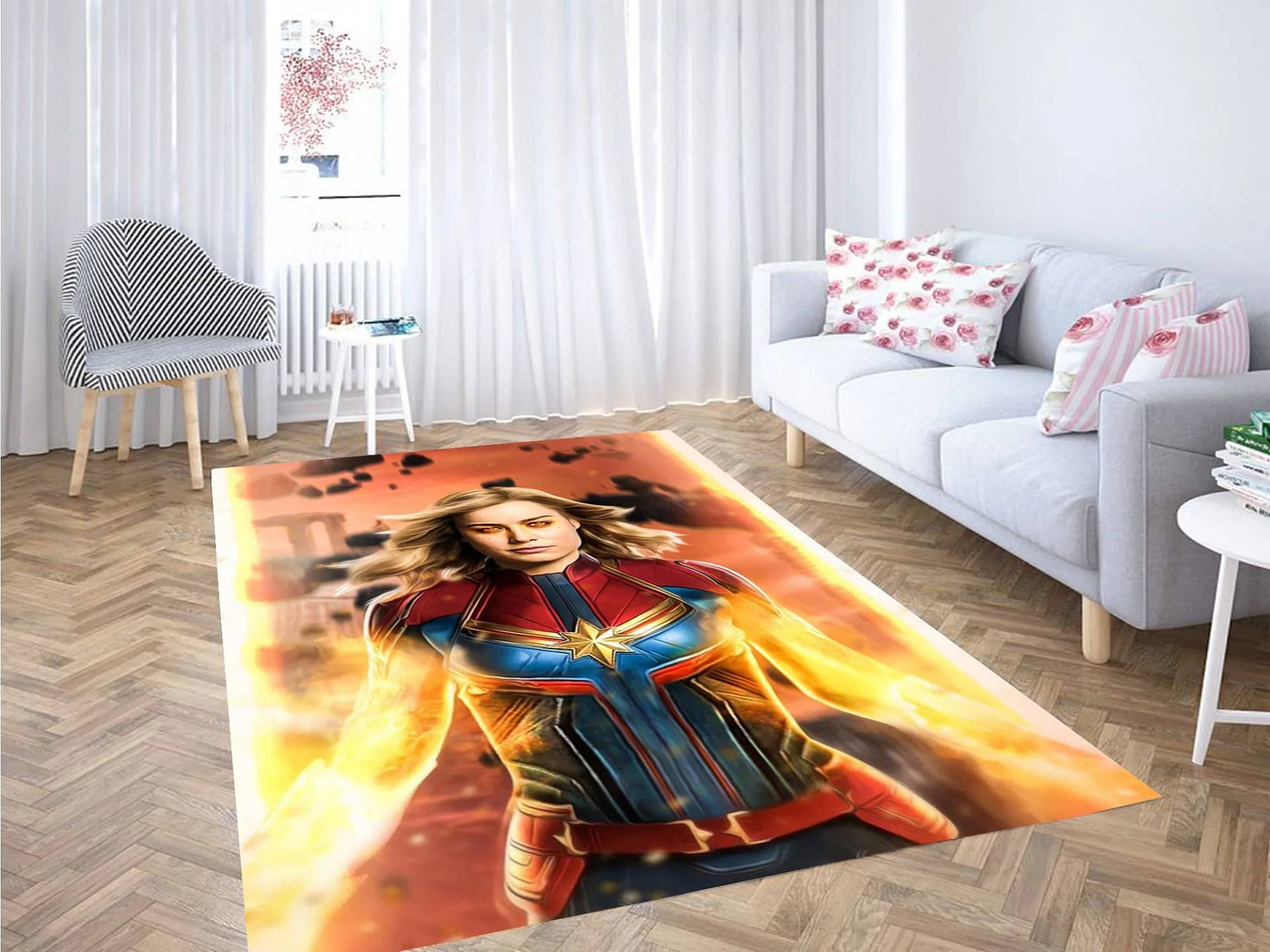 Flare Captain Marvel Carpet Rug