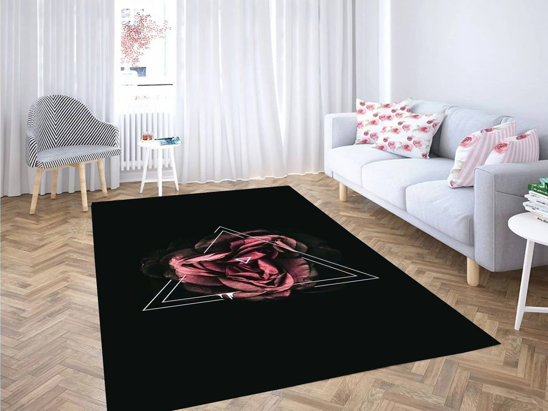 Flower Background Carpet Rug