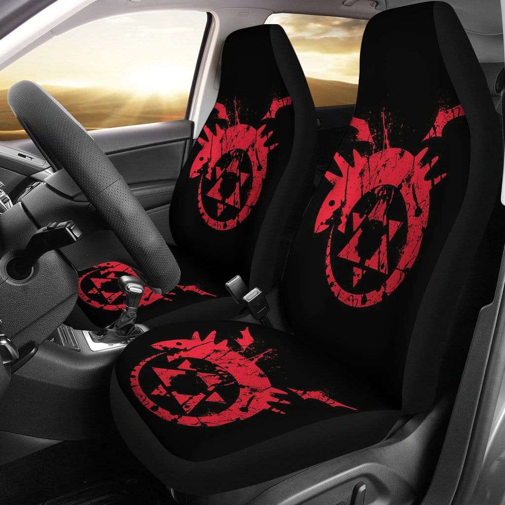 Fullmetal Alchemist Red Logo Car Seat Covers