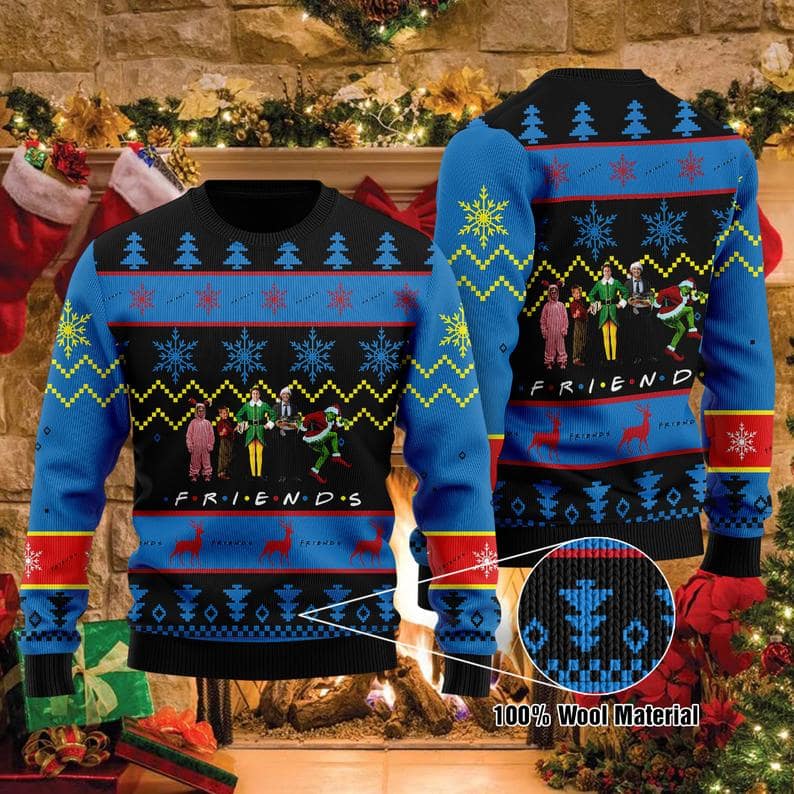 Funny Christmas Vacation Movie Watching Ugly Sweater