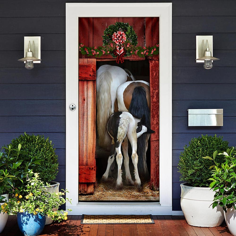Inktee Store - Funny Family Horse Door Cover Image