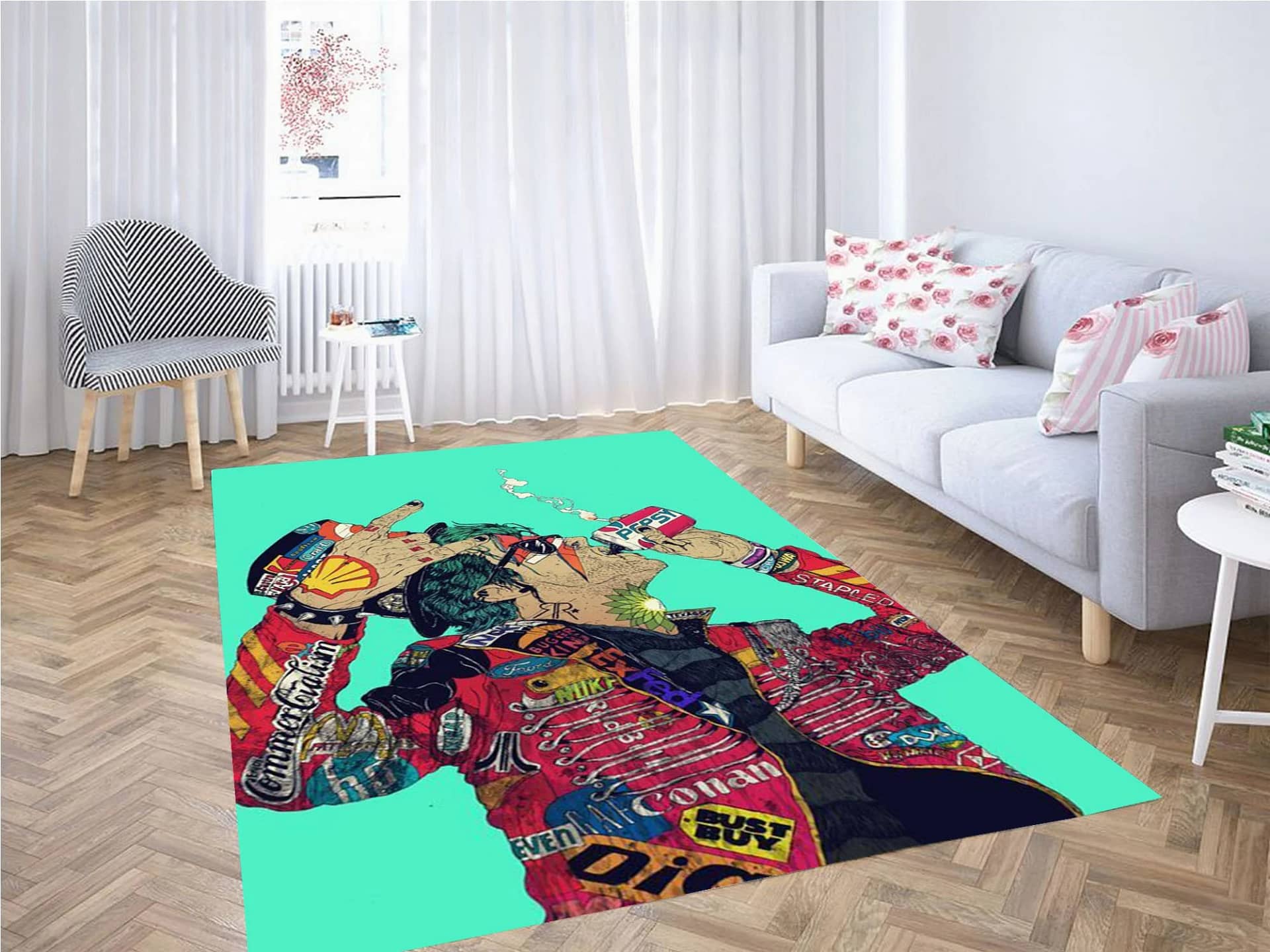 Furry Rebel Wallpaper Carpet Rug