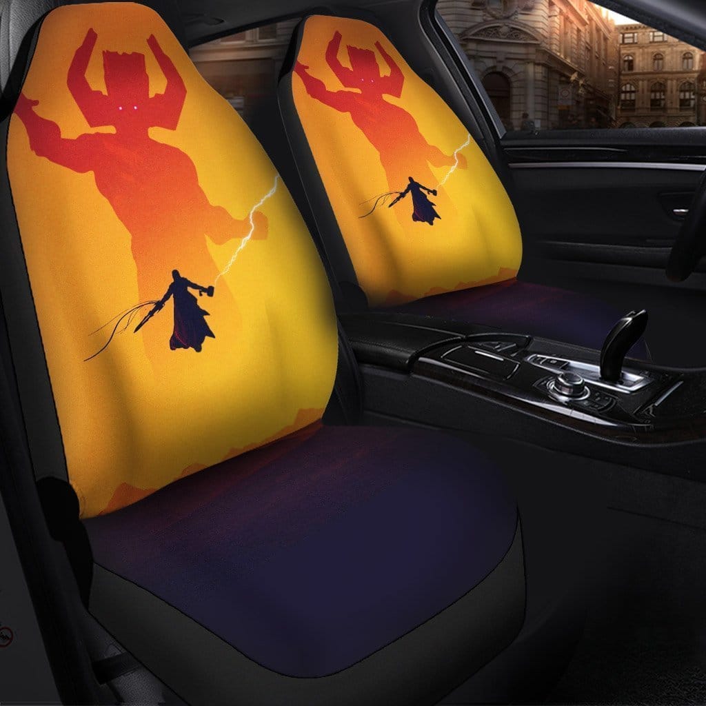 Galactus Vs Thor Mavel 2 Car Seat Covers