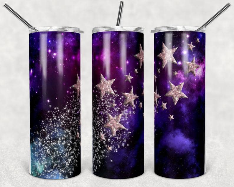 Galaxy Shooting Star Multi Color Stainless Steel Tumbler