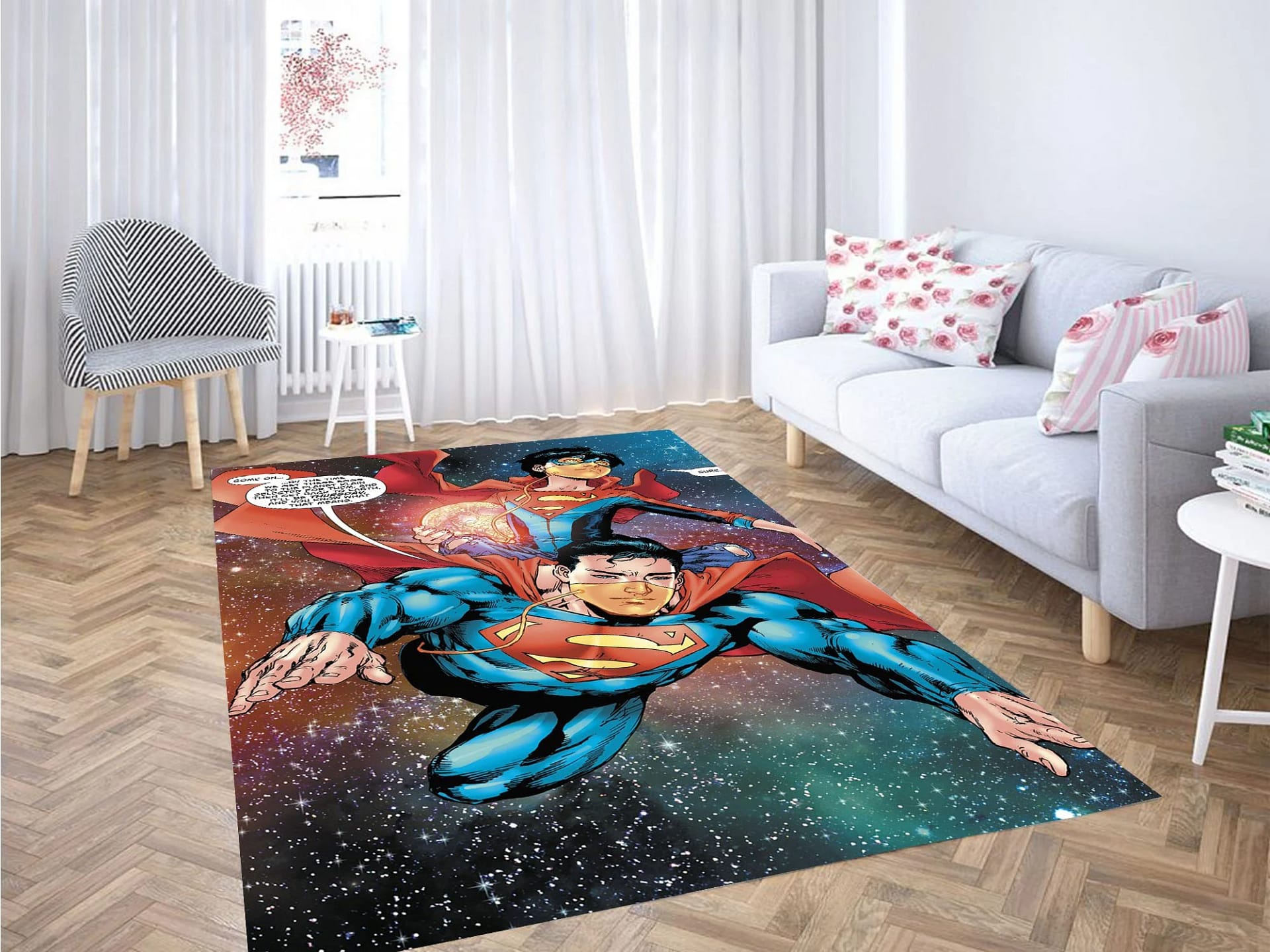 Galaxy Superman Comic Carpet Rug