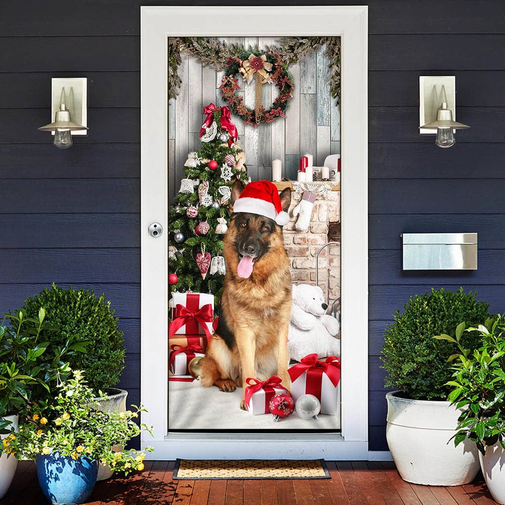 Inktee Store - German Shepherd Christmas No11 Door Cover Image