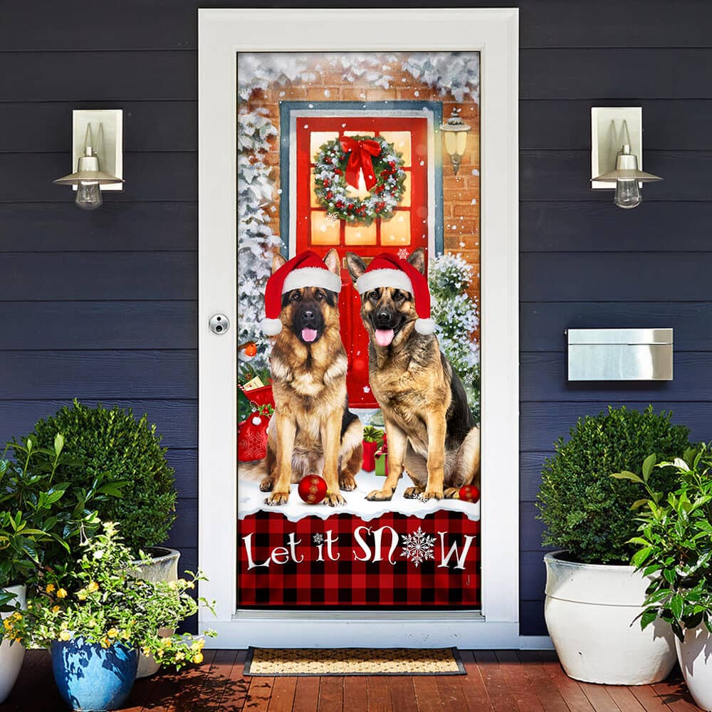 Inktee Store - German Shepherd Christmas No12 Door Cover Image