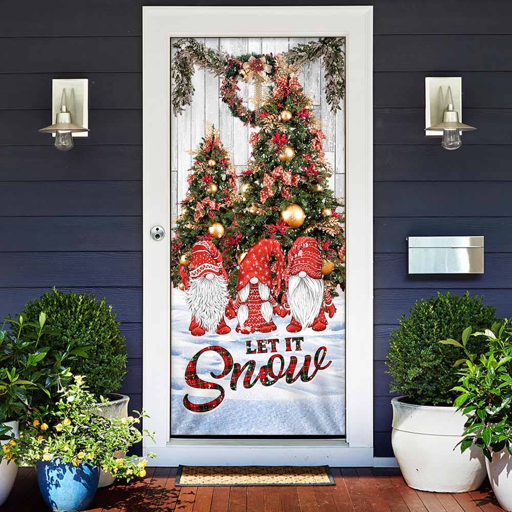 Inktee Store - Gnomes Christmas Let It Snow Door Cover Image