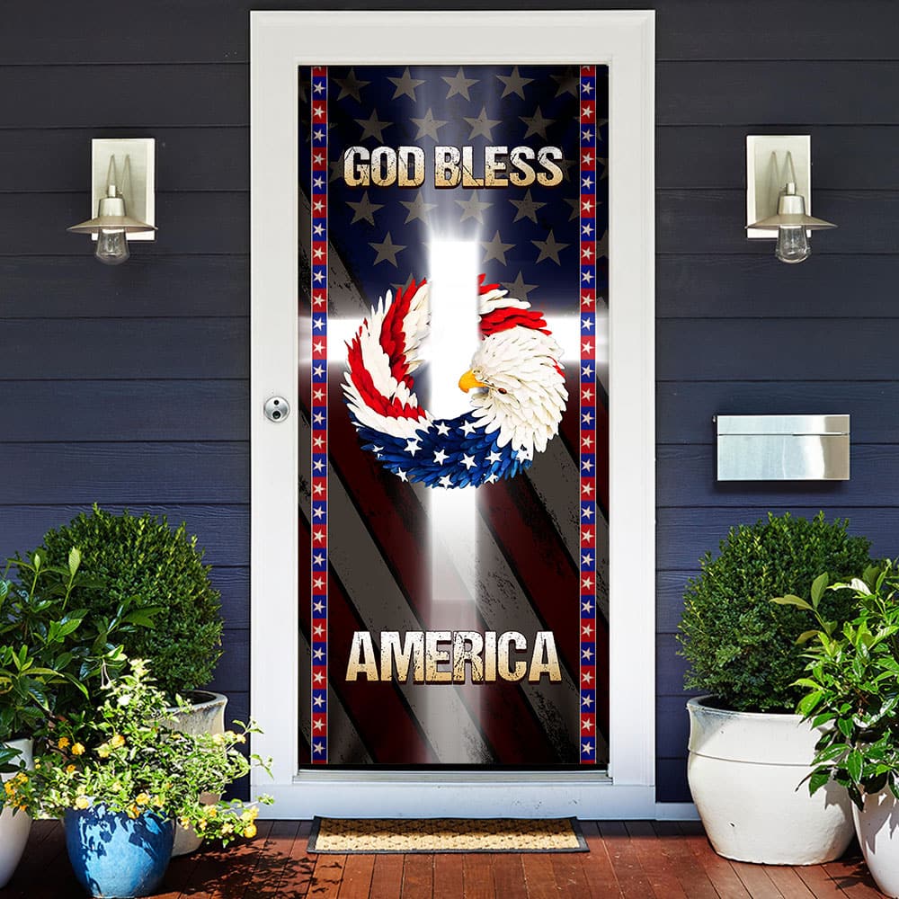 Inktee Store - God Bless America Door Cover Image