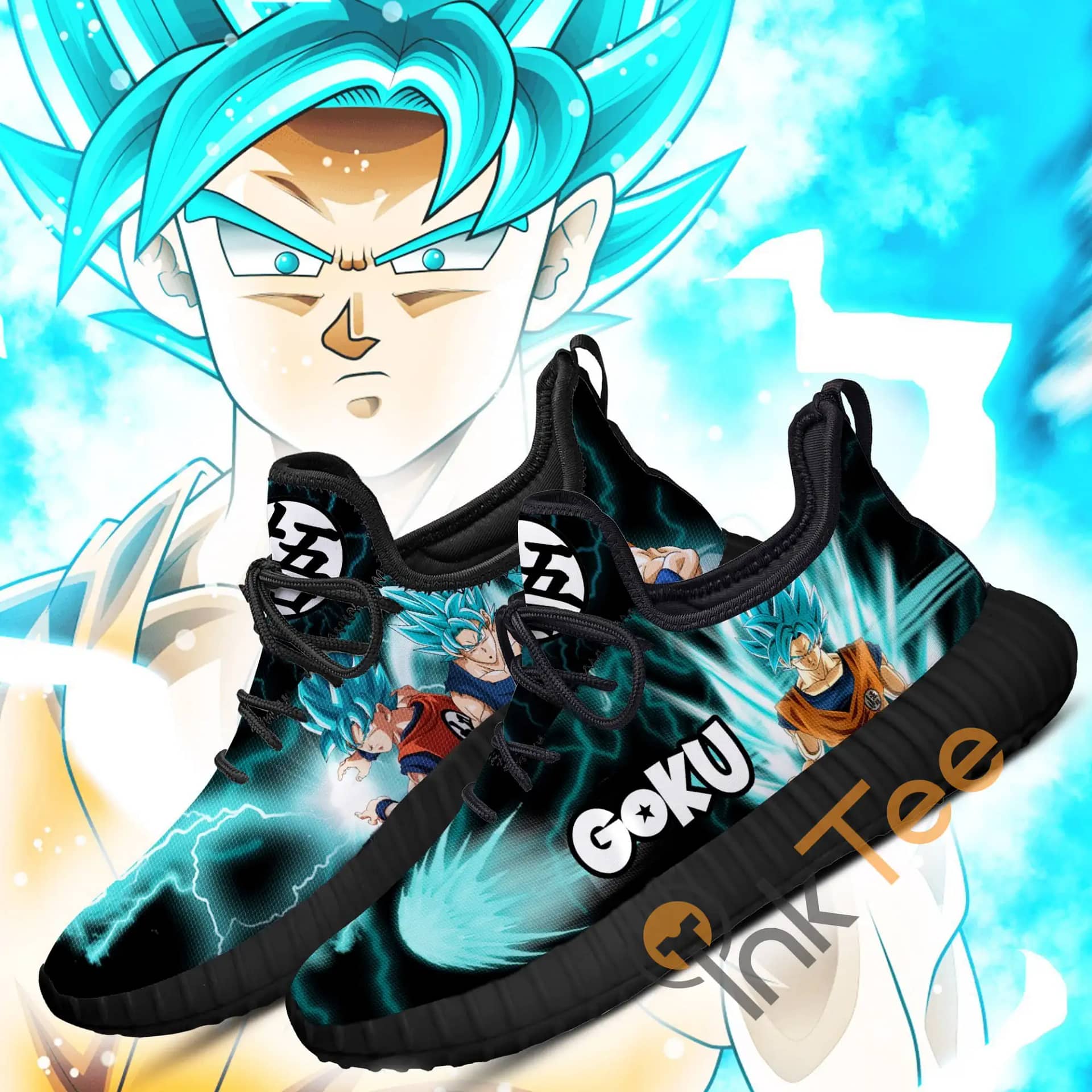 Goku Saiyan Blue Dragon Ball Anime Amazon Reze Shoes