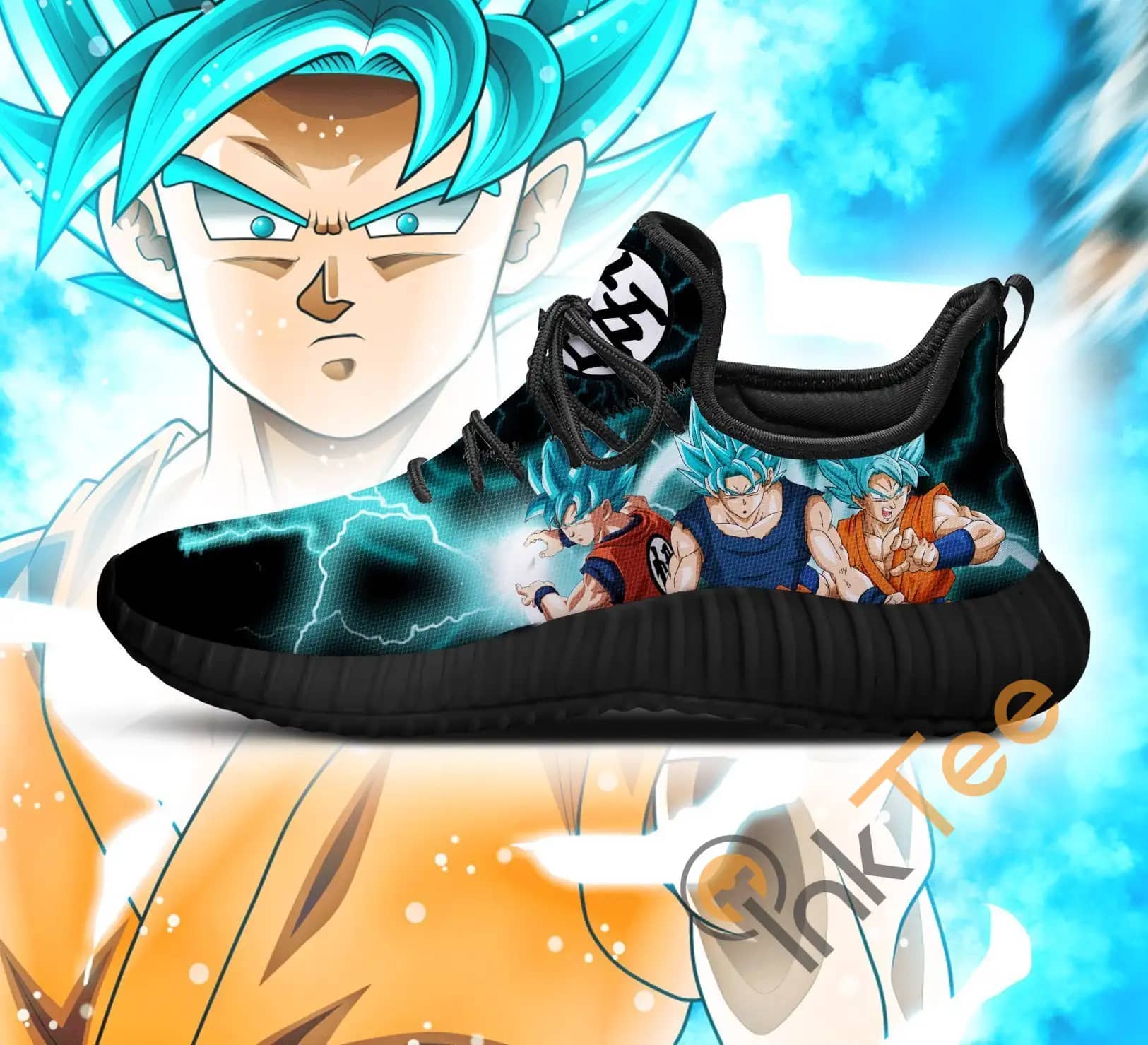 Inktee Store - Goku Saiyan Blue Dragon Ball Anime Amazon Reze Shoes Image