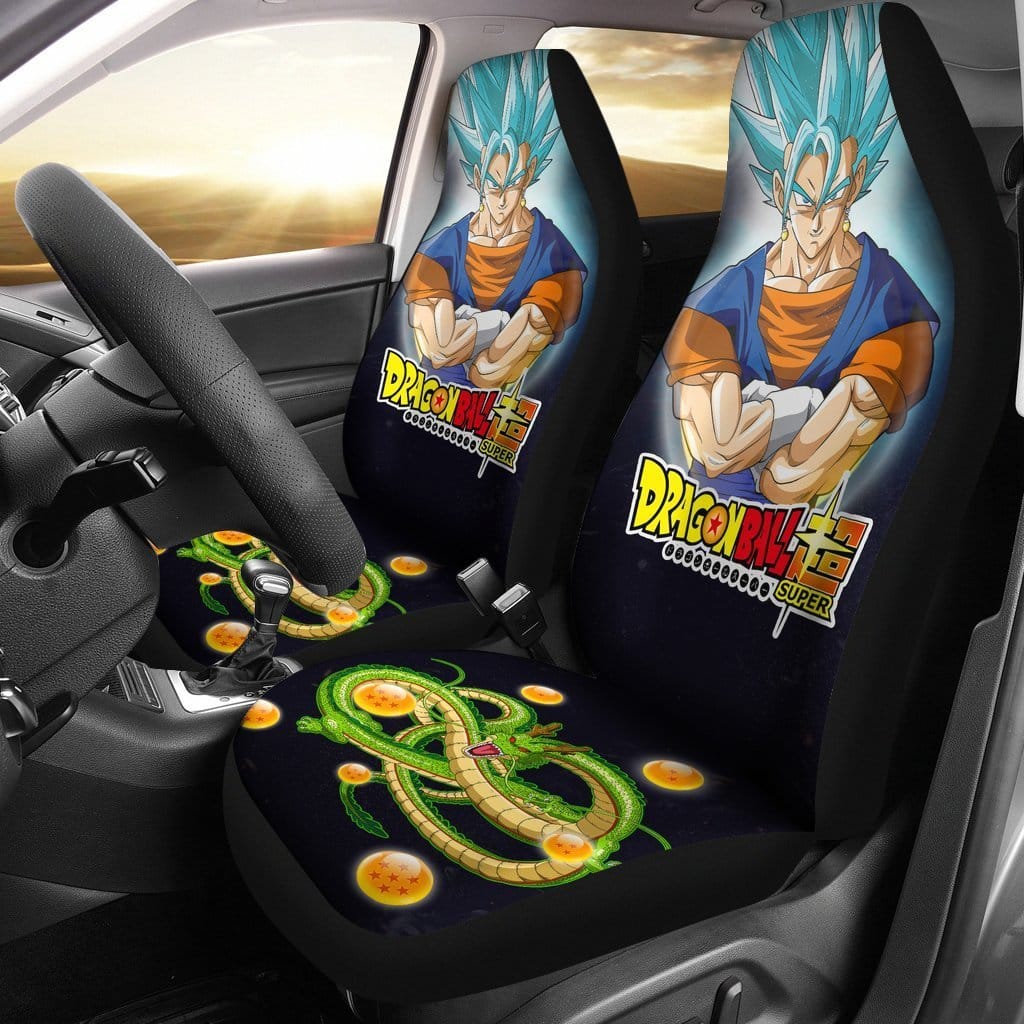 Goku Super Saiyan Blue Shenron Dragon Ball Anime 3 Car Seat Covers