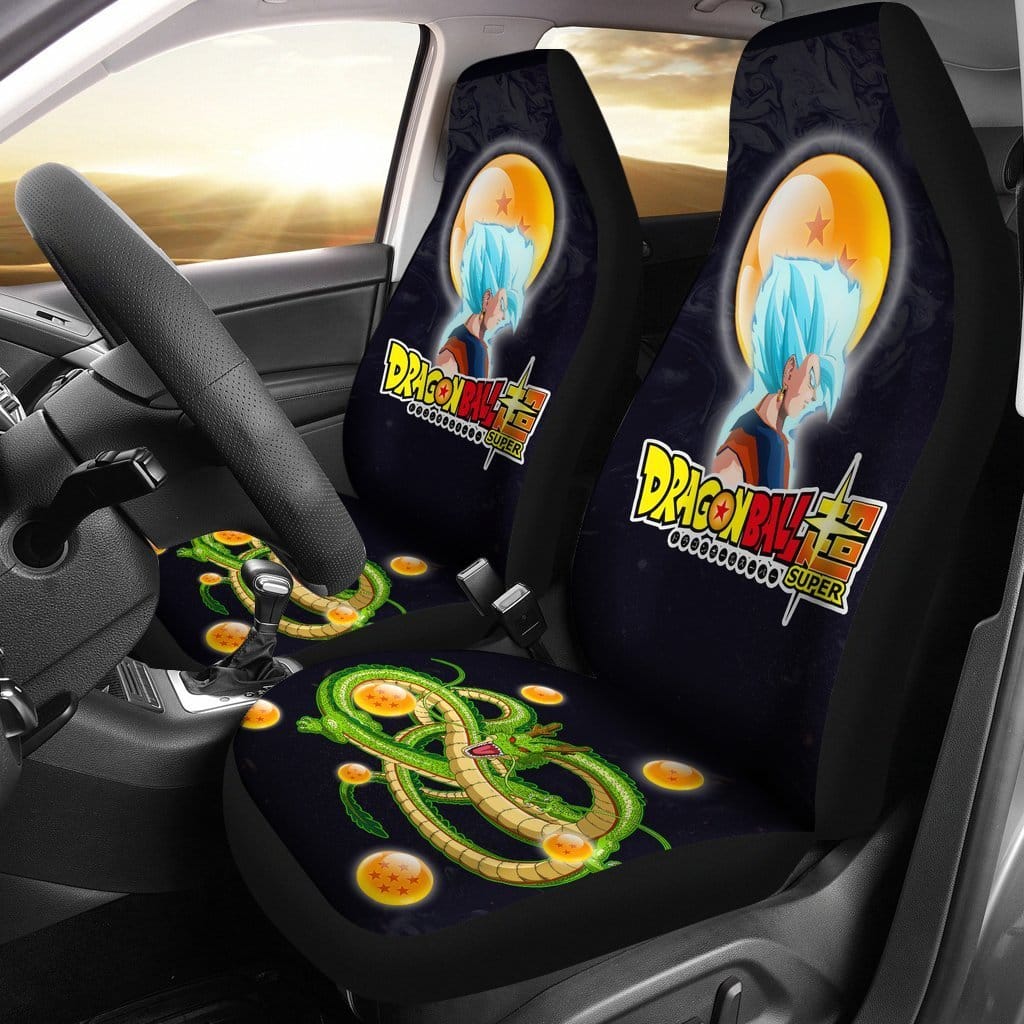 Goku Super Saiyan Blue Shenron Dragon Ball Anime Car Seat Covers