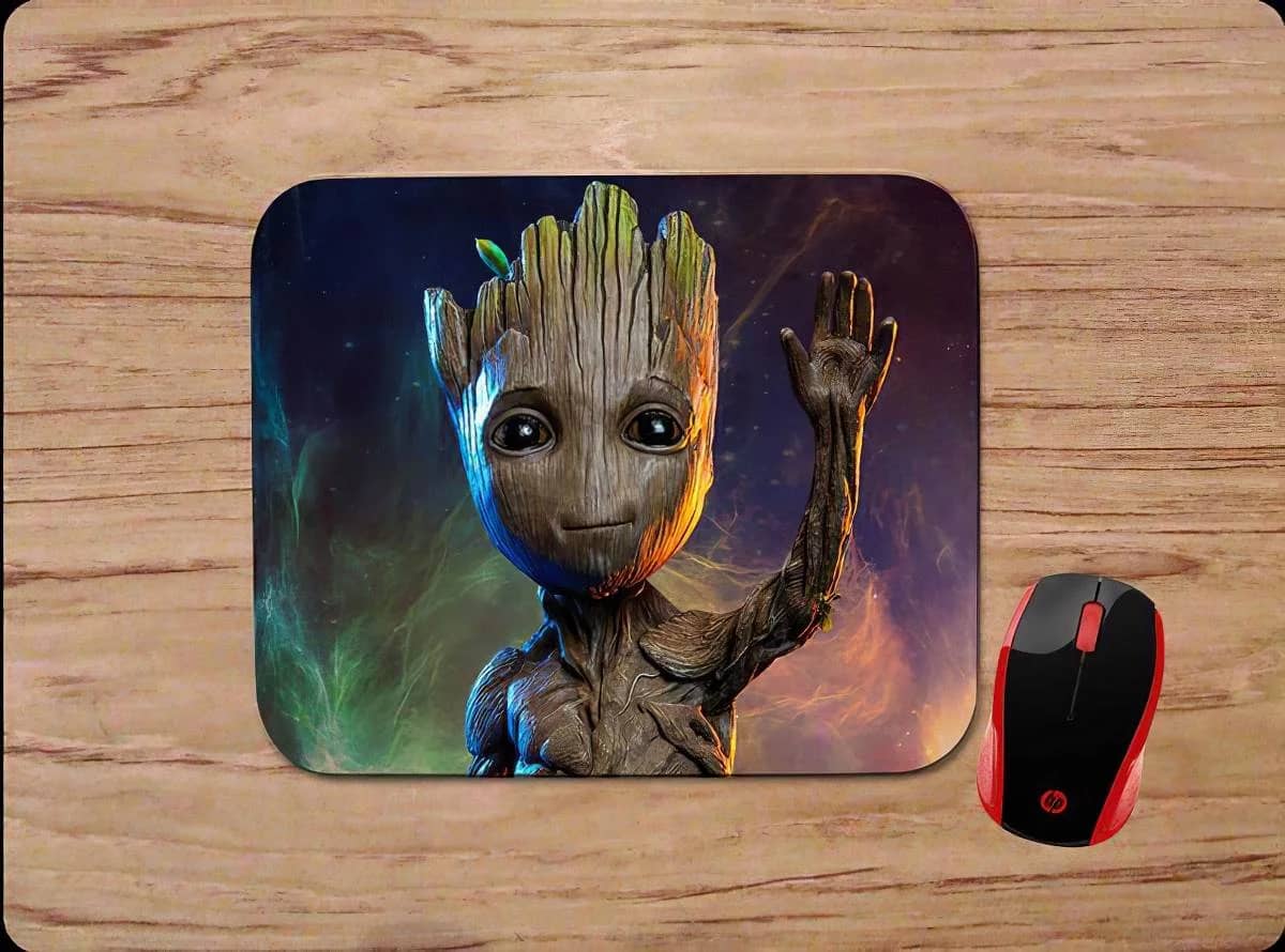 Groot Waving Mouse Pads