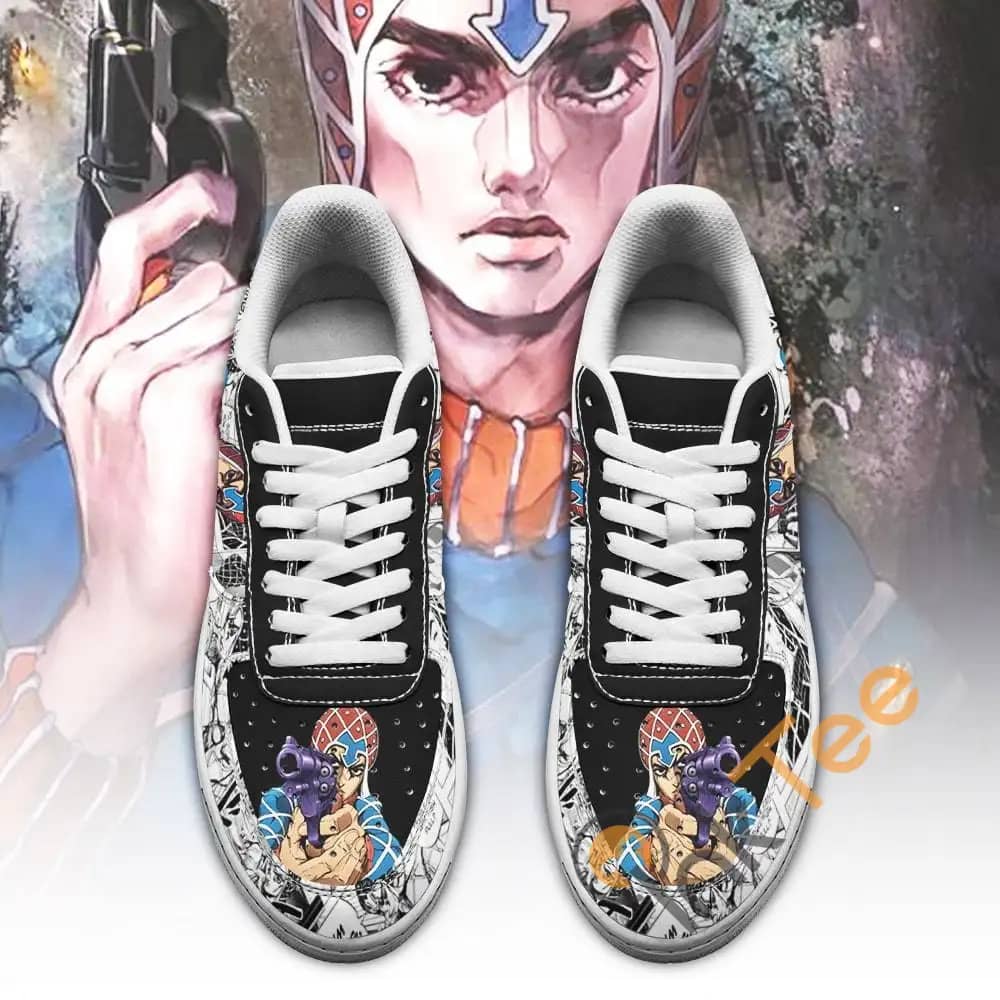 Guido Mista Manga Style Jojo'S Anime Fan Gift Amazon Nike Air Force Shoes