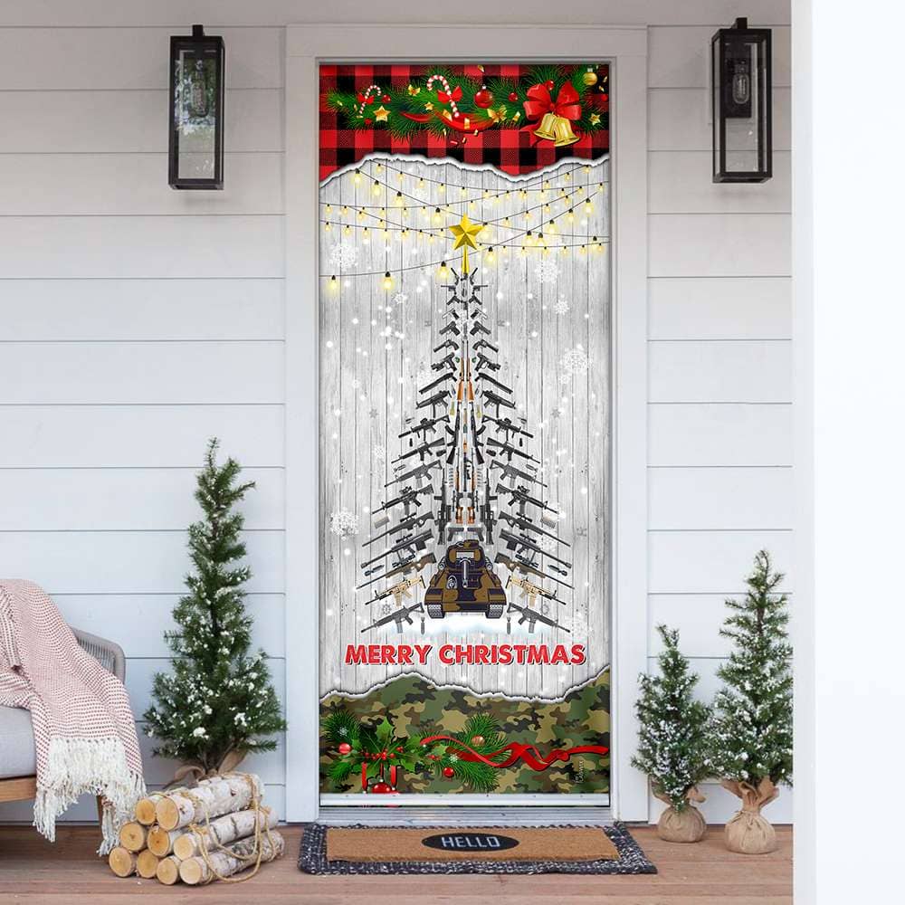 Gun Christmas Tree No11 Door Cover