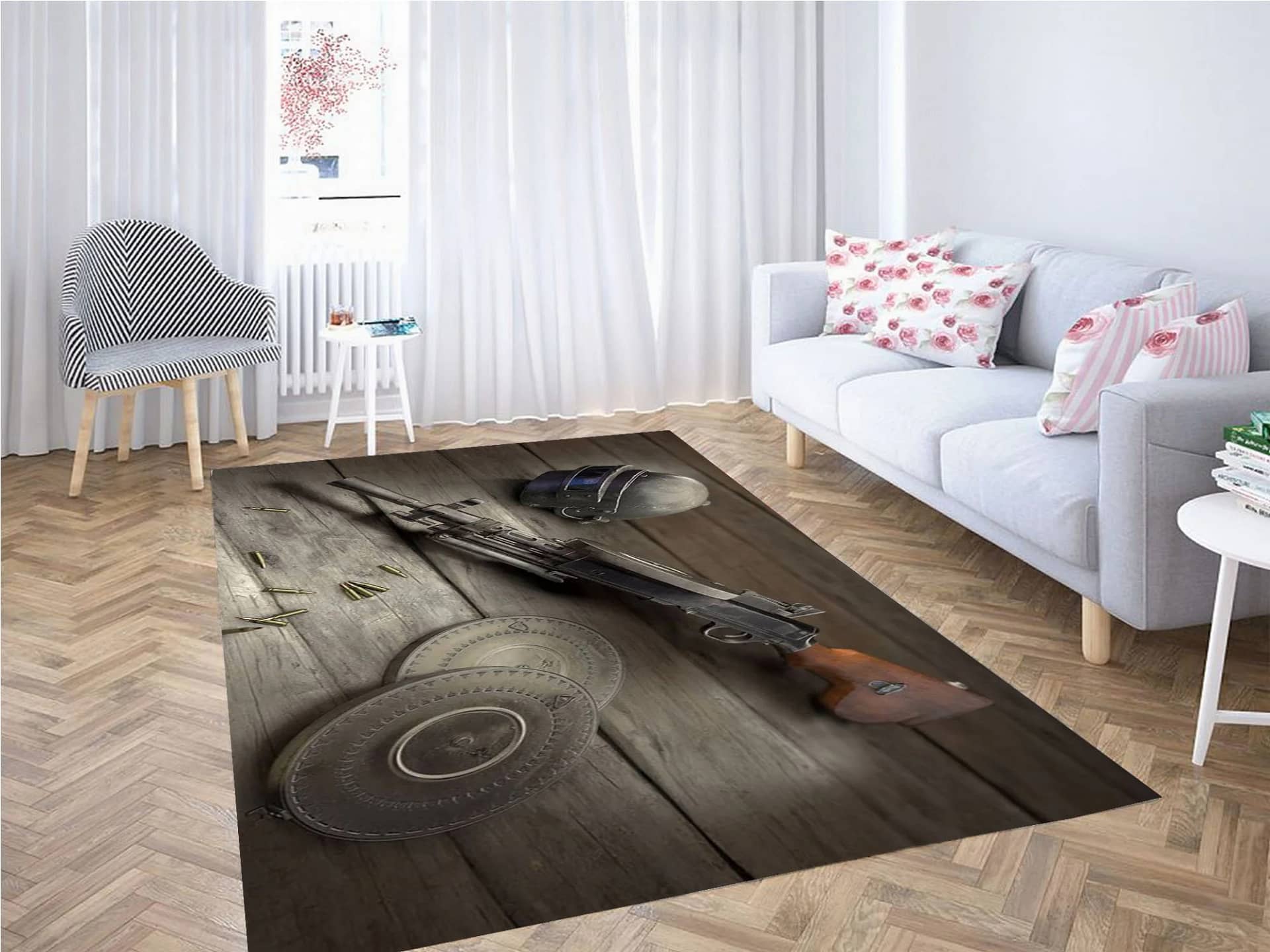 Gun In Pung Wallpaper Carpet Rug