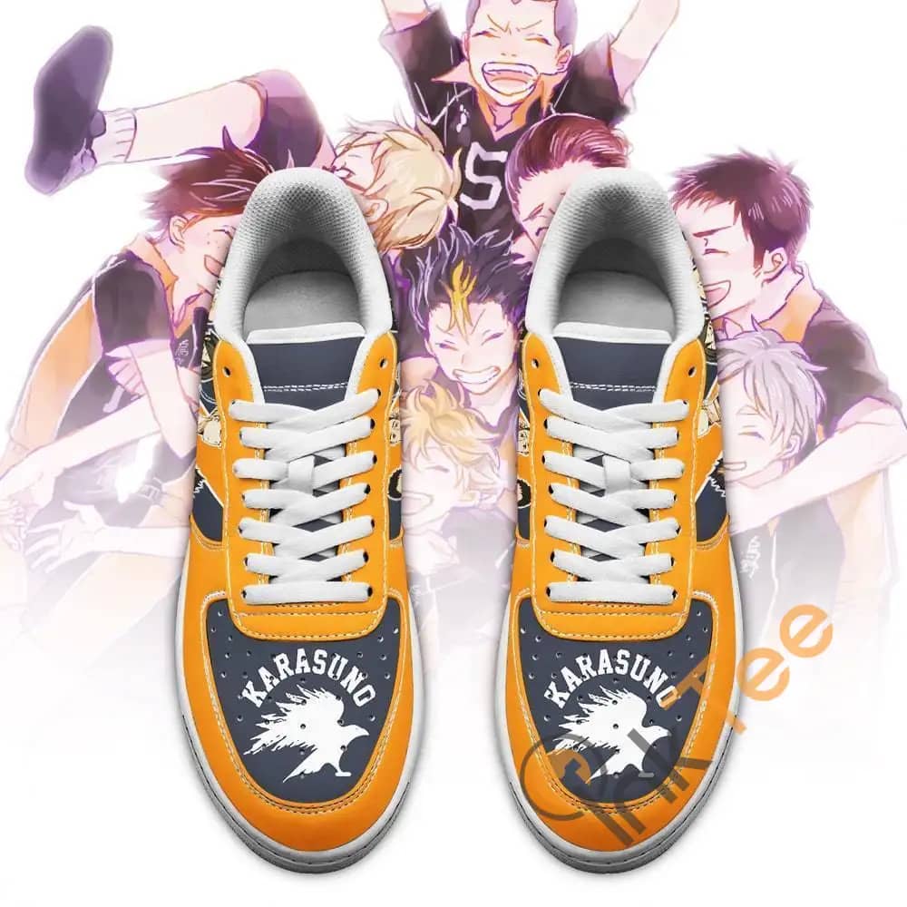 Haikyuu Karasuno Team Haikyuu Anime Amazon Nike Air Force Shoes
