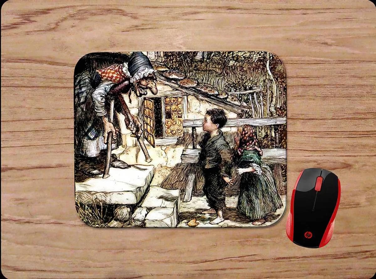 Hansel And Gretel Vintage Art Mouse Pads