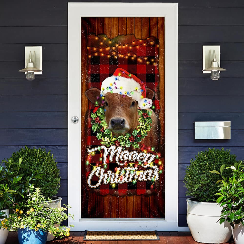 Inktee Store - Happy Mooey Christmas Door Cover Image