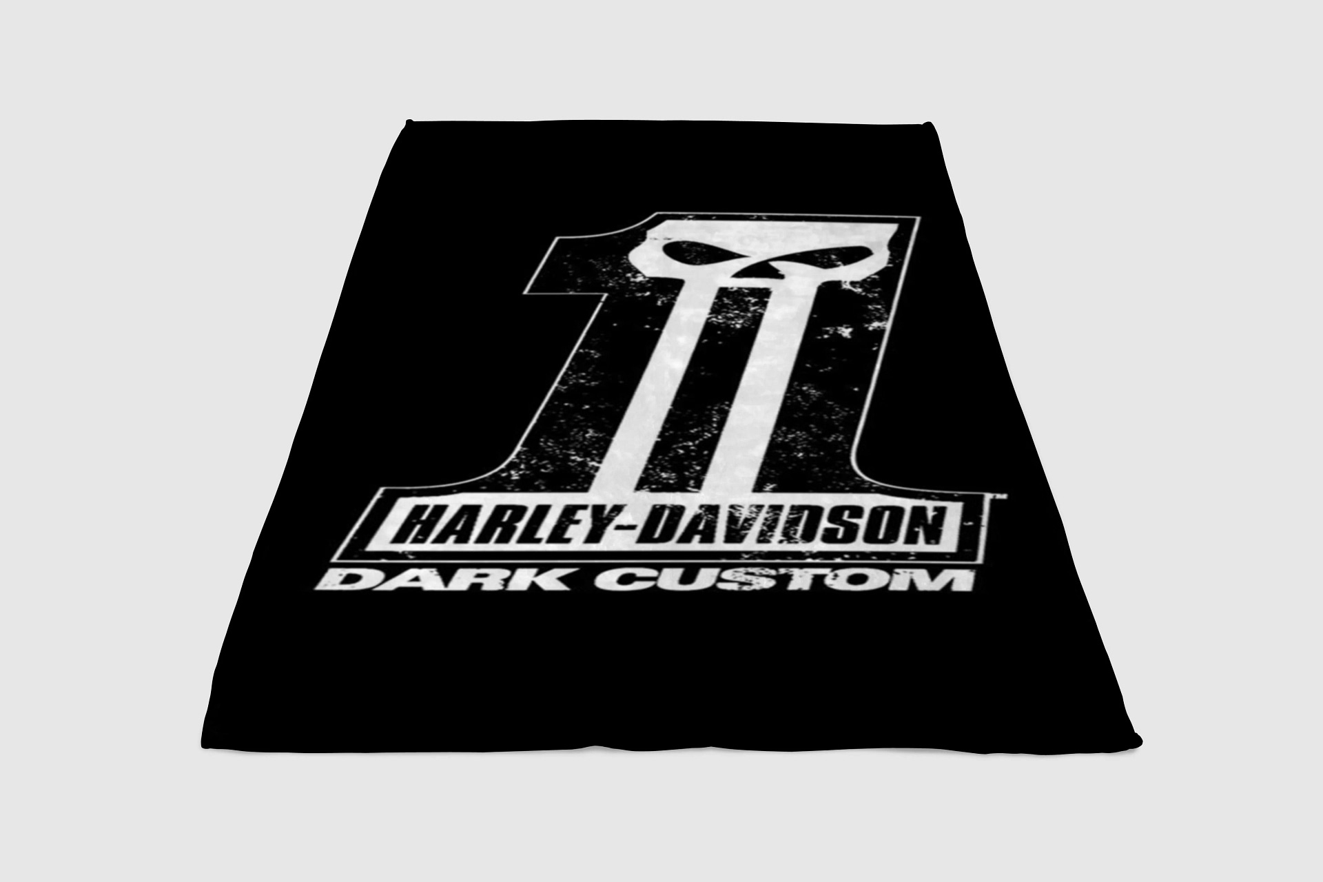 Harley Davidson Dark Custom Fleece Blanket